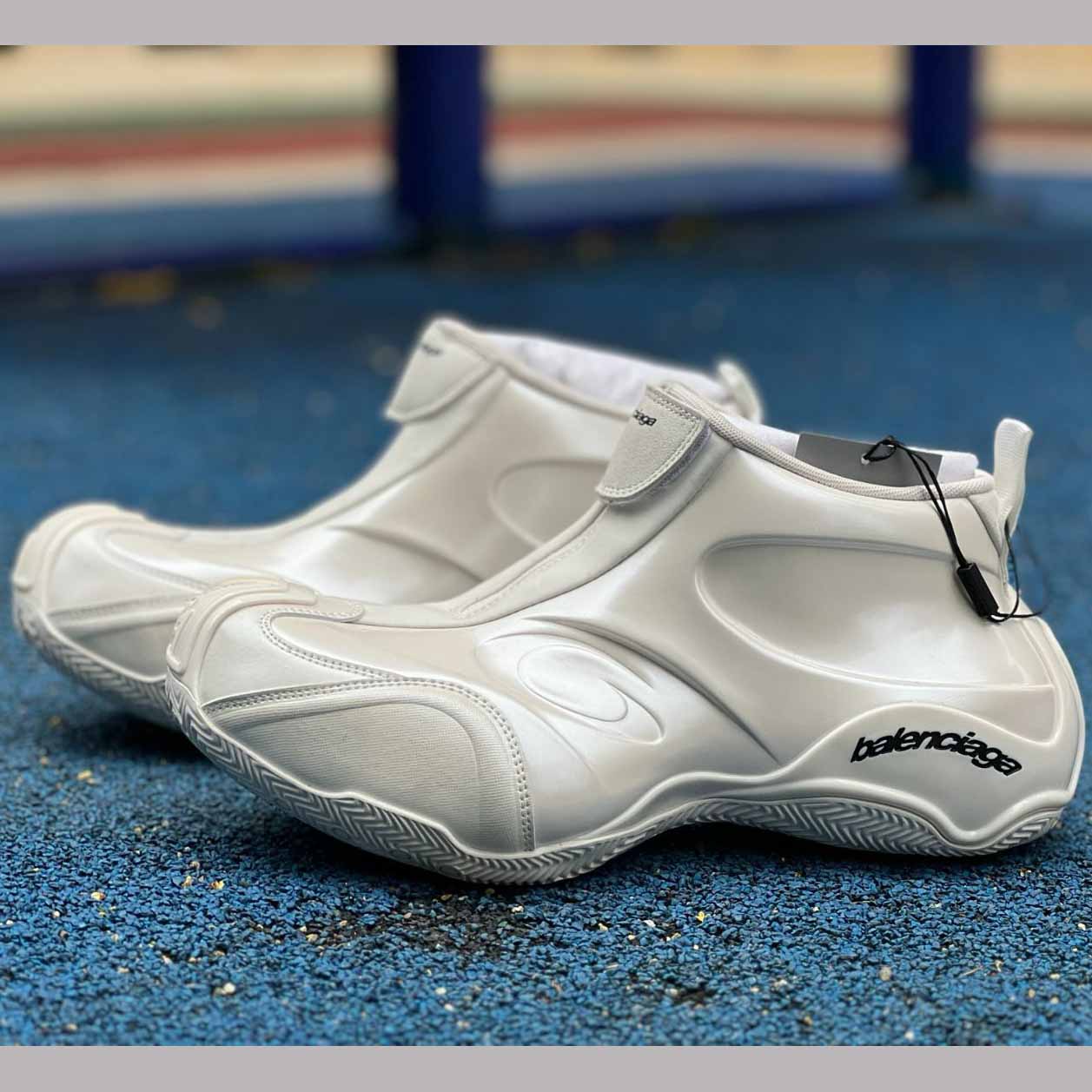 Balenciaga Basketball Sneaker In White  - FashionPlug