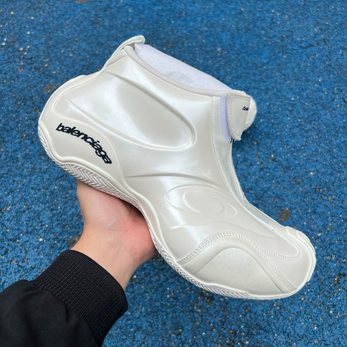 Balenciaga Basketball Sneaker In White  - FashionPlug