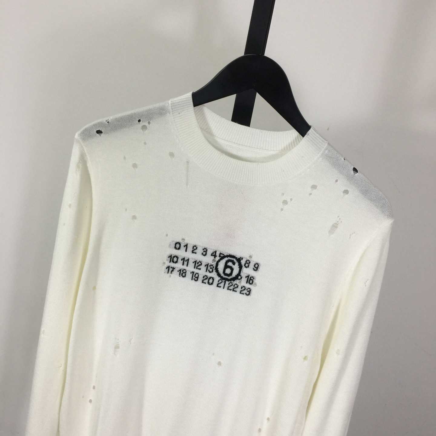 MM6 Maison Margiela Numbers-motif Sweater - FashionPlug