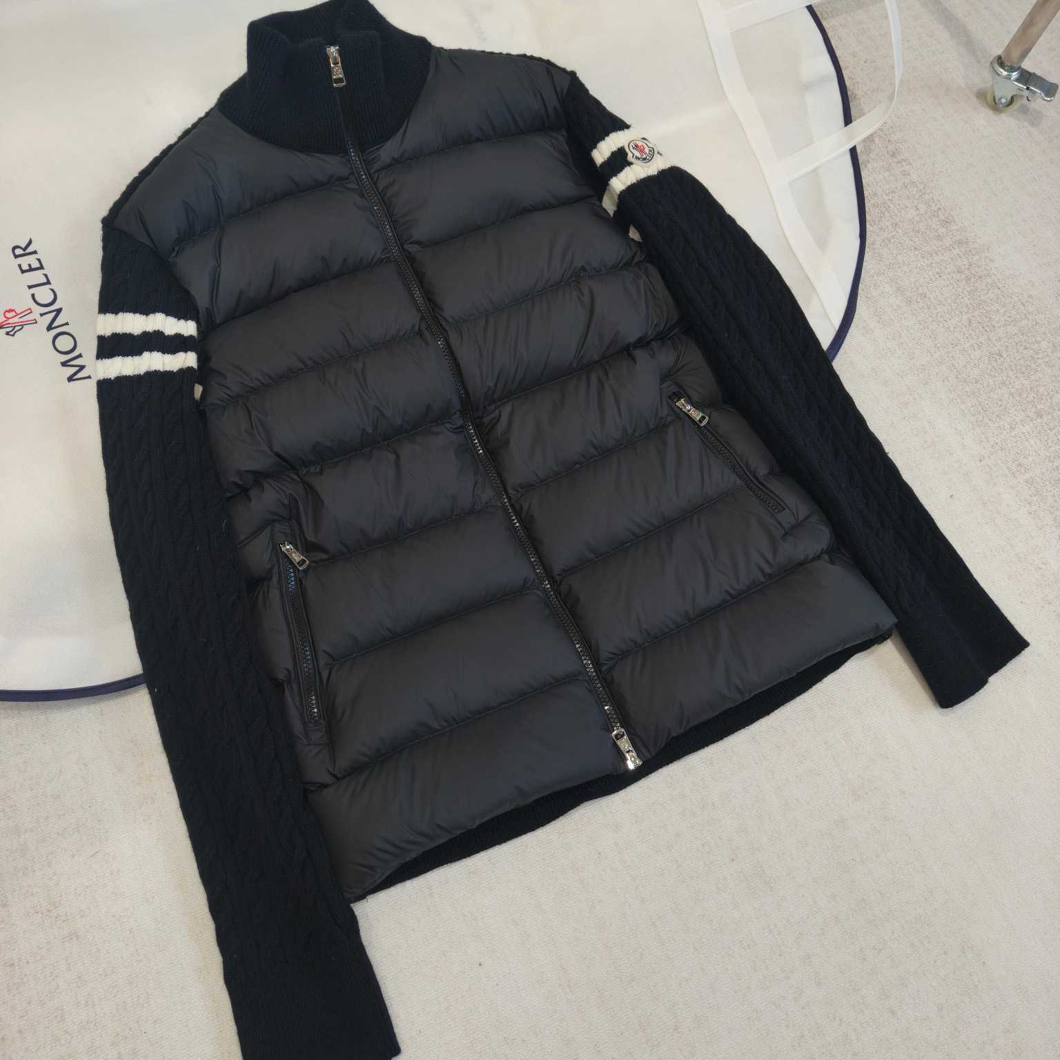 Moncler Padded Wool Zip-Up Cardigan - FashionPlug