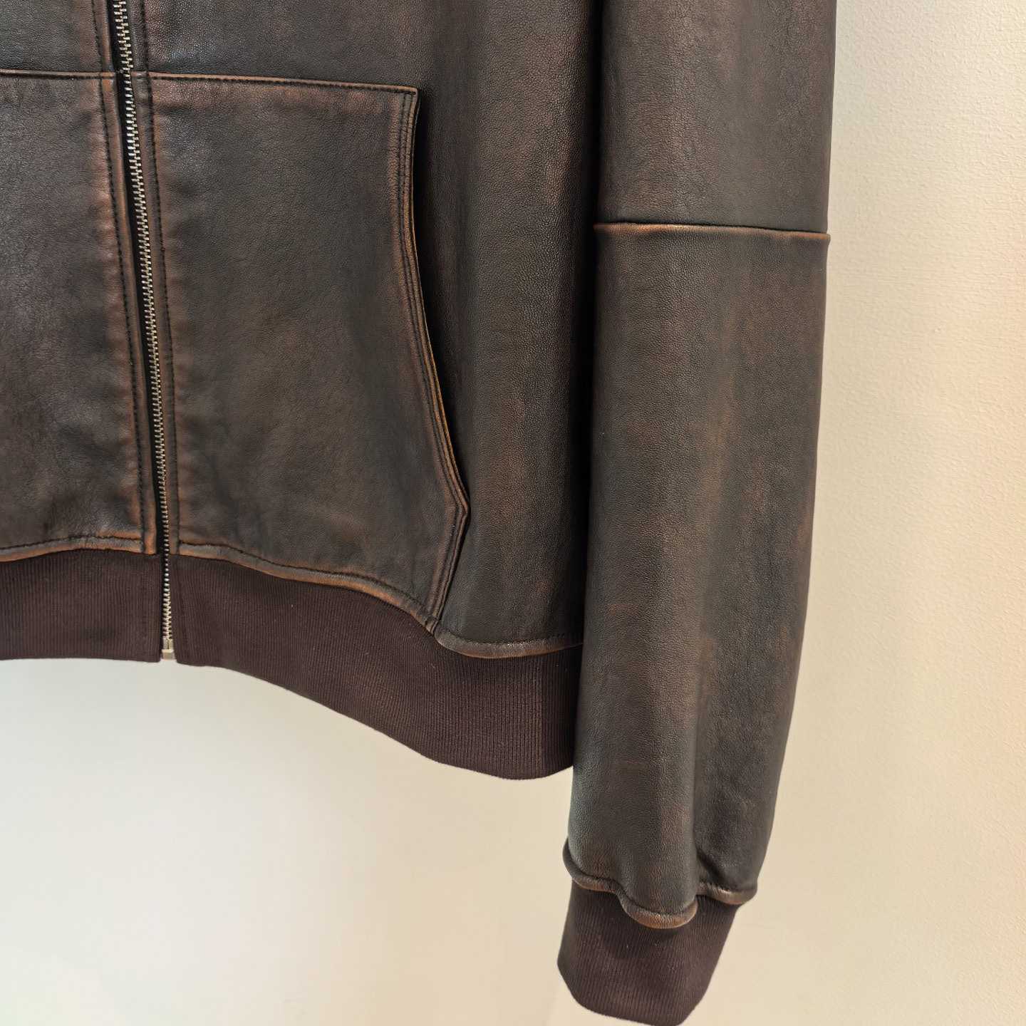 Prada Nappa Leather Hoodie Jacket - FashionPlug