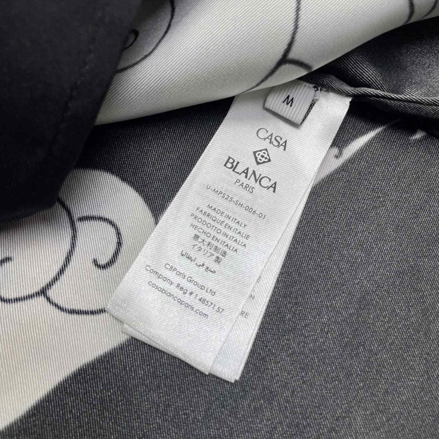 Casablanca The Four Elements Long Sleeve Silk Shirt   CA3546 - FashionPlug