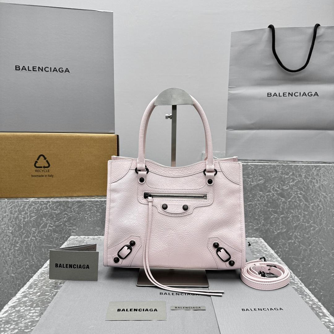 Balenciaga Le City Tote Bag Mini In Petal Pink - FashionPlug