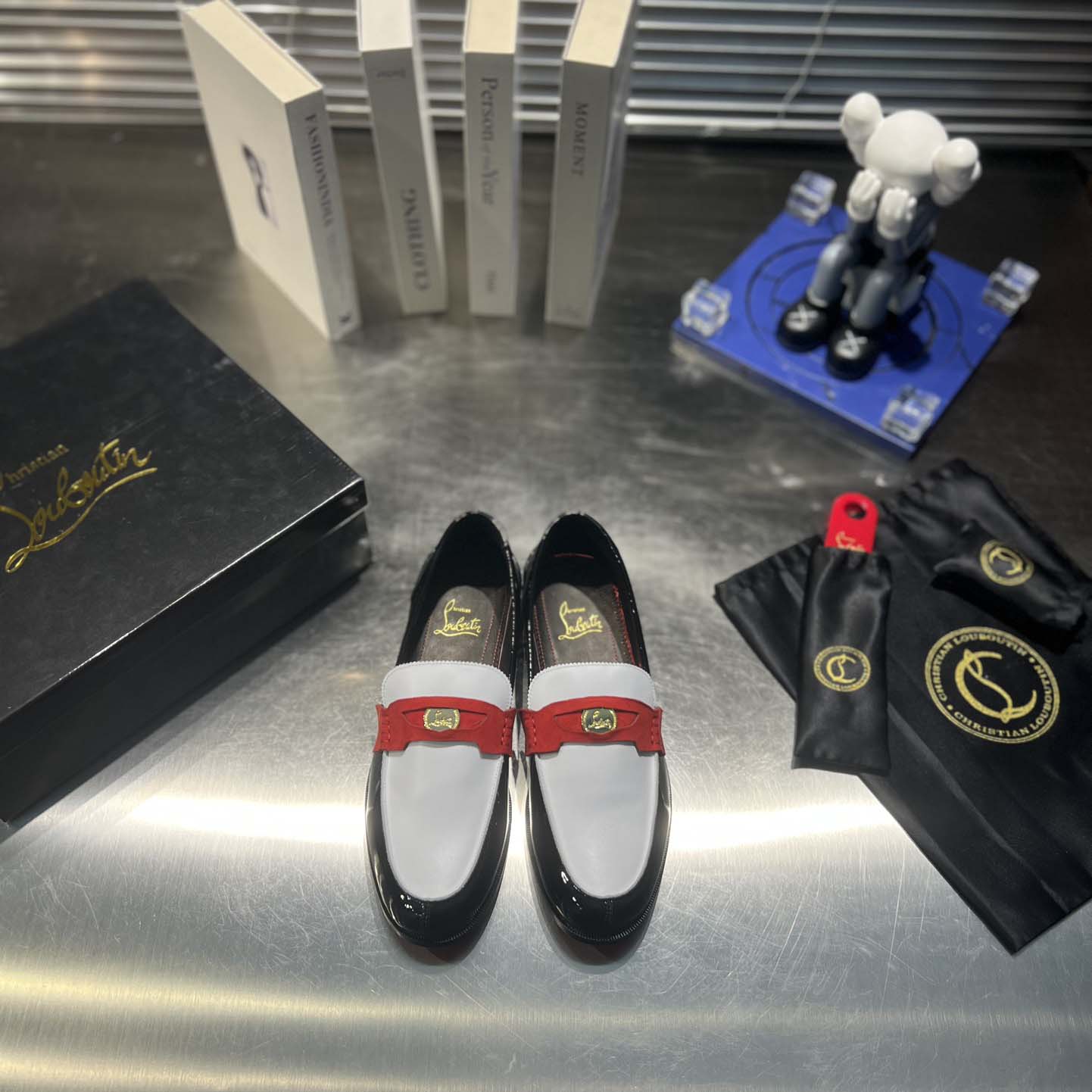 Christian Louboutin Penny Loafers - Patent calf leather  - FashionPlug