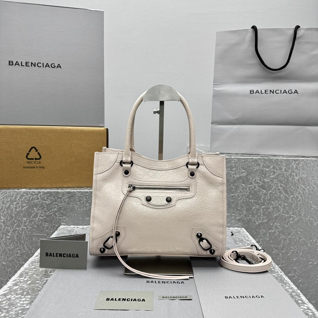 Balenciaga Le City Tote Bag Mini In Almond  - FashionPlug