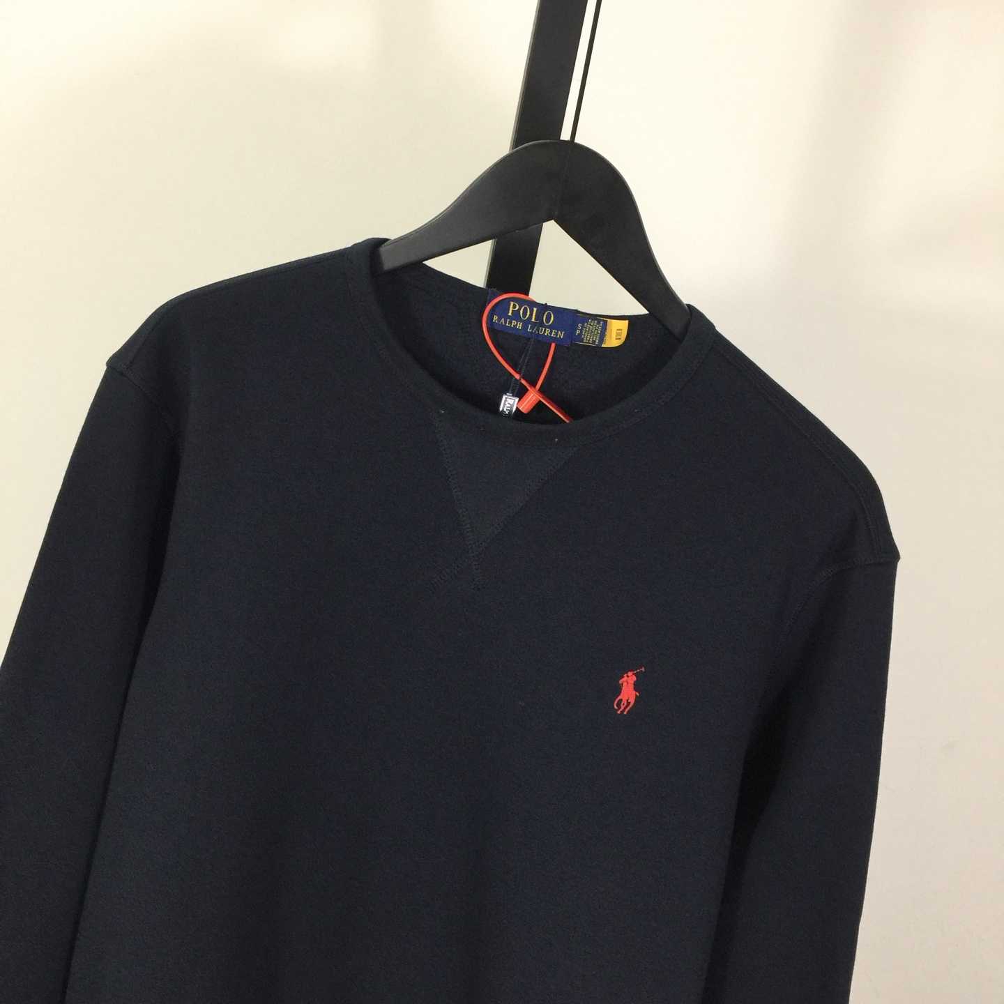 Ralph Lauren navy-blue Cotton-blend Crewneck - FashionPlug