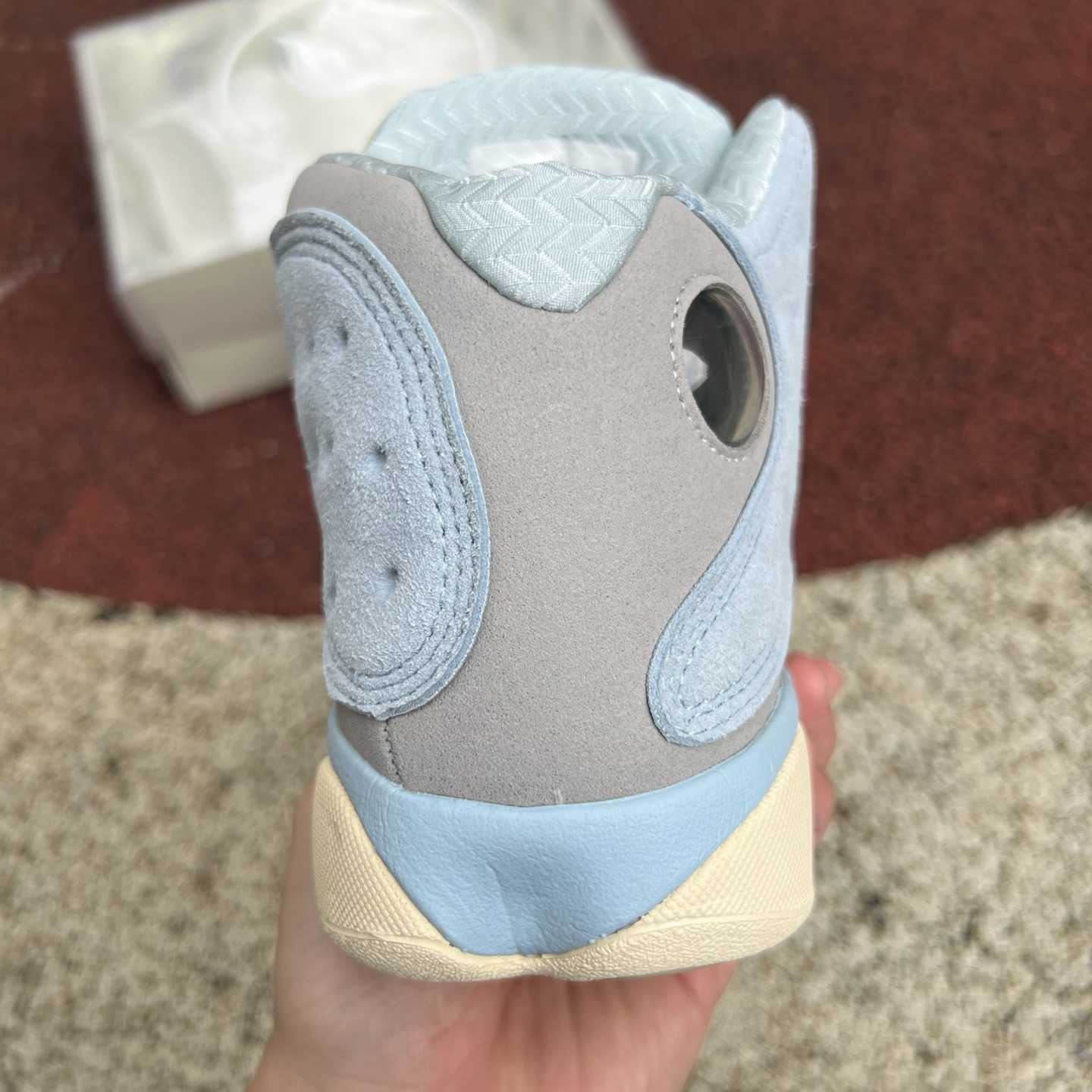 SoleFly x Air Jordan 13 “White/Light Blue” High-Top Lifestyle Sneakers DX5763-100 - FashionPlug