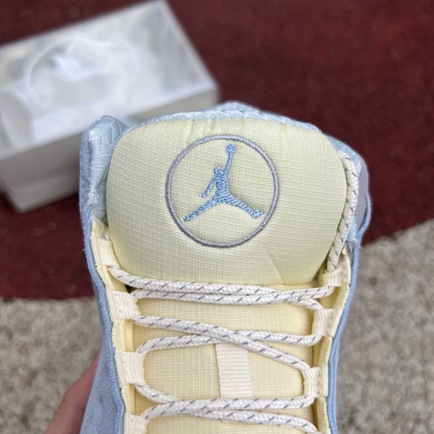 SoleFly x Air Jordan 13 “White/Light Blue” High-Top Lifestyle Sneakers DX5763-100 - FashionPlug