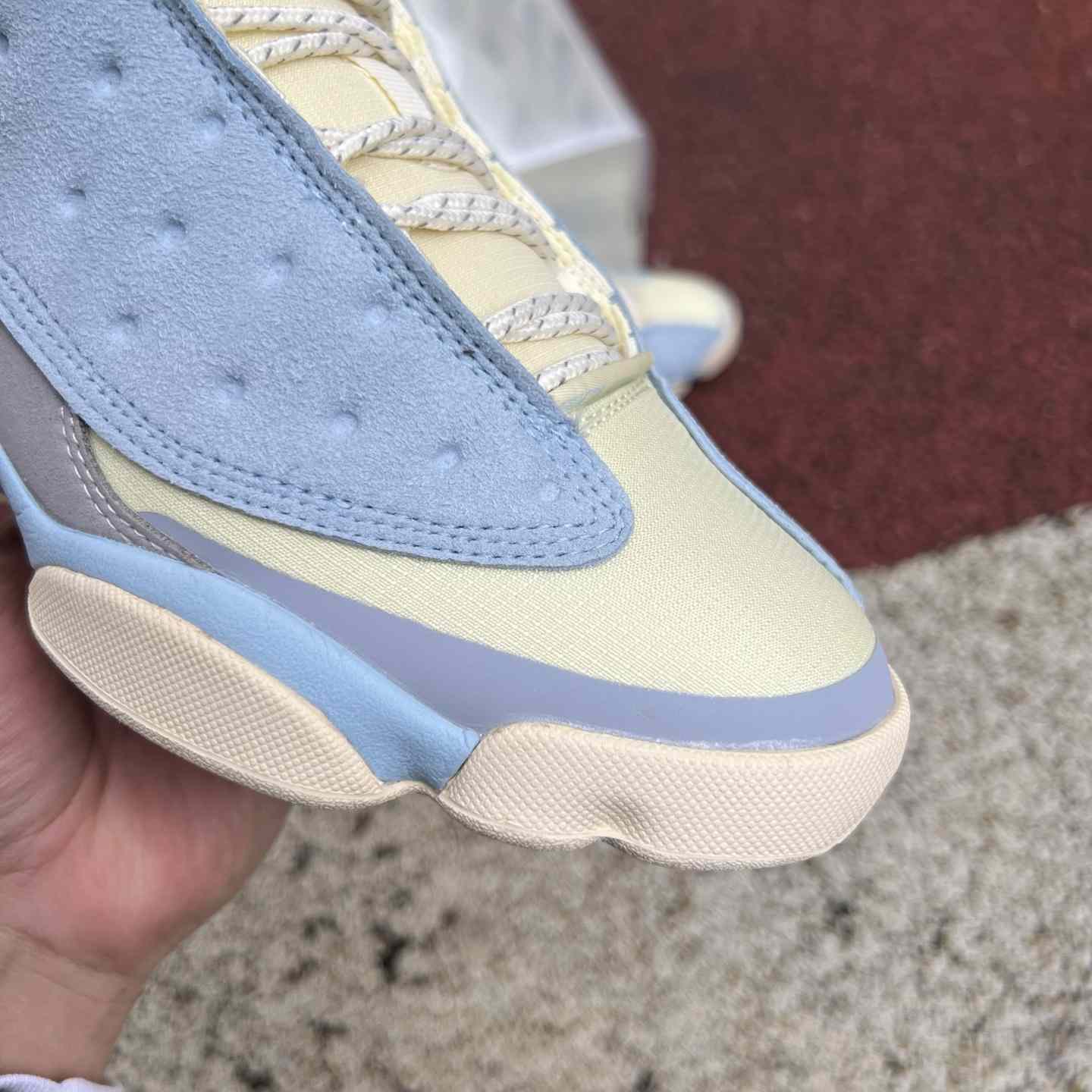 SoleFly x Air Jordan 13 “White/Light Blue” High-Top Lifestyle Sneakers DX5763-100 - FashionPlug