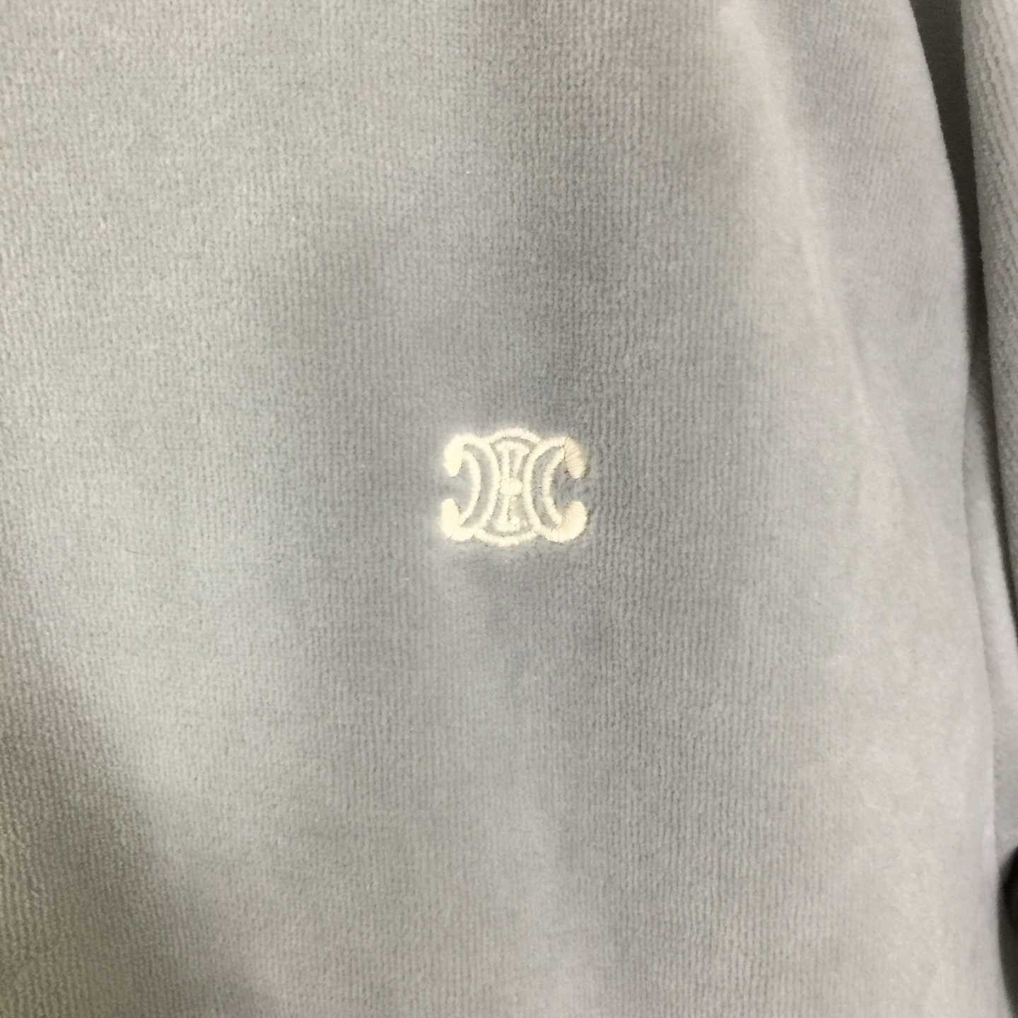 Celine Teddy Tracksuit Jacket In Velvet Jersey - FashionPlug