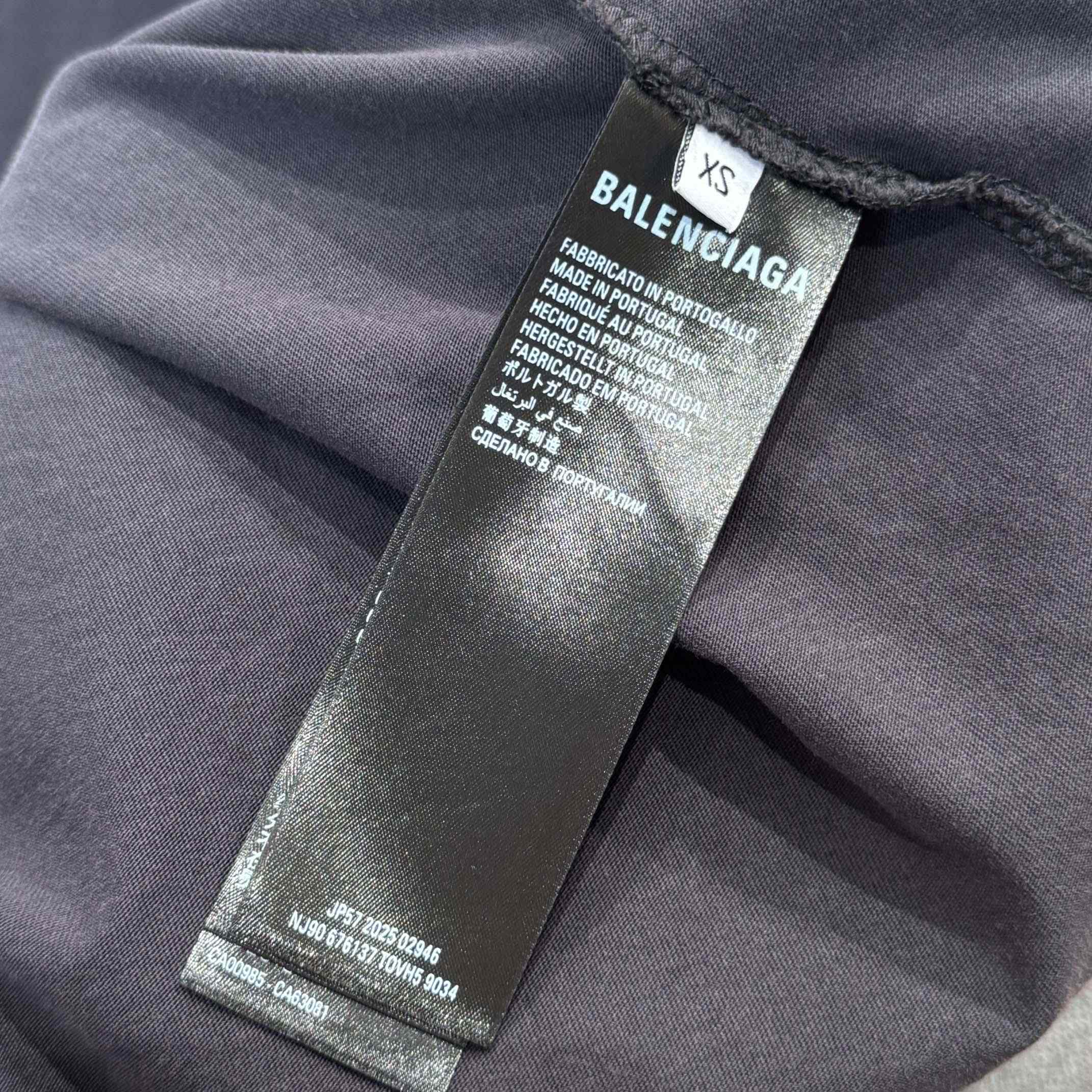 Balenciaga Back T-Shirt Medium Fit in Faded Black /Red - FashionPlug