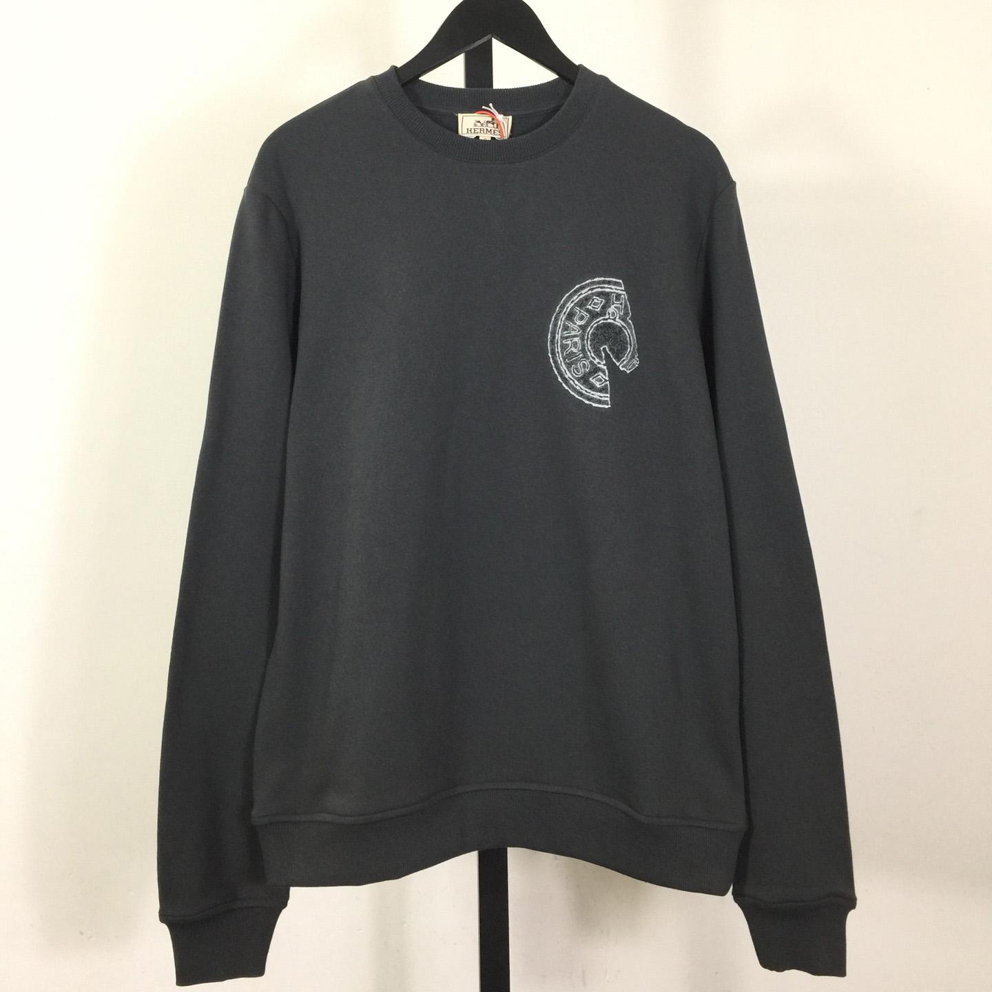 Hermes Crew-neck Embroidered Sweatshirt - FashionPlug