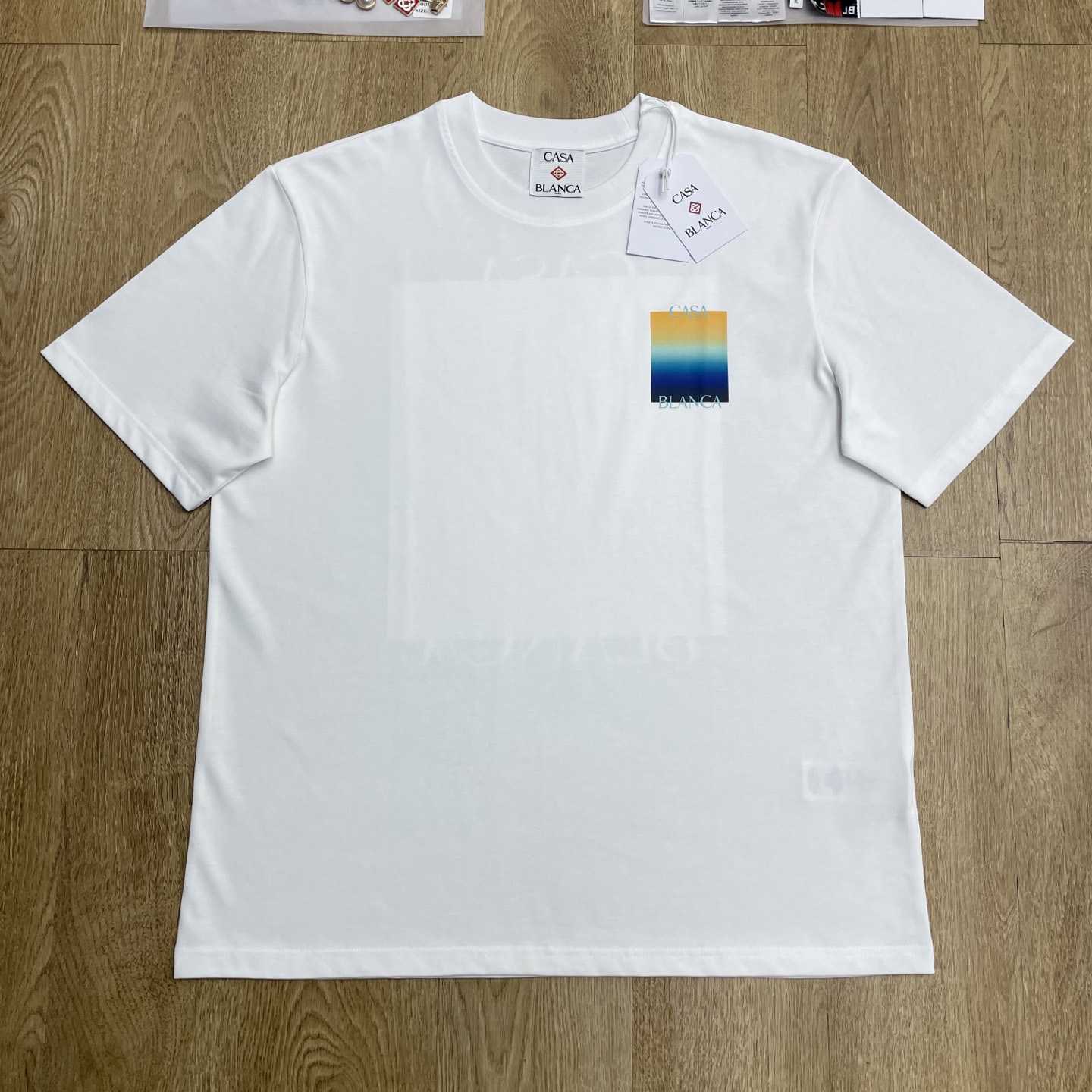 Casablanca Gradient Square Short Sleeve T-Shirt   C1102 - FashionPlug