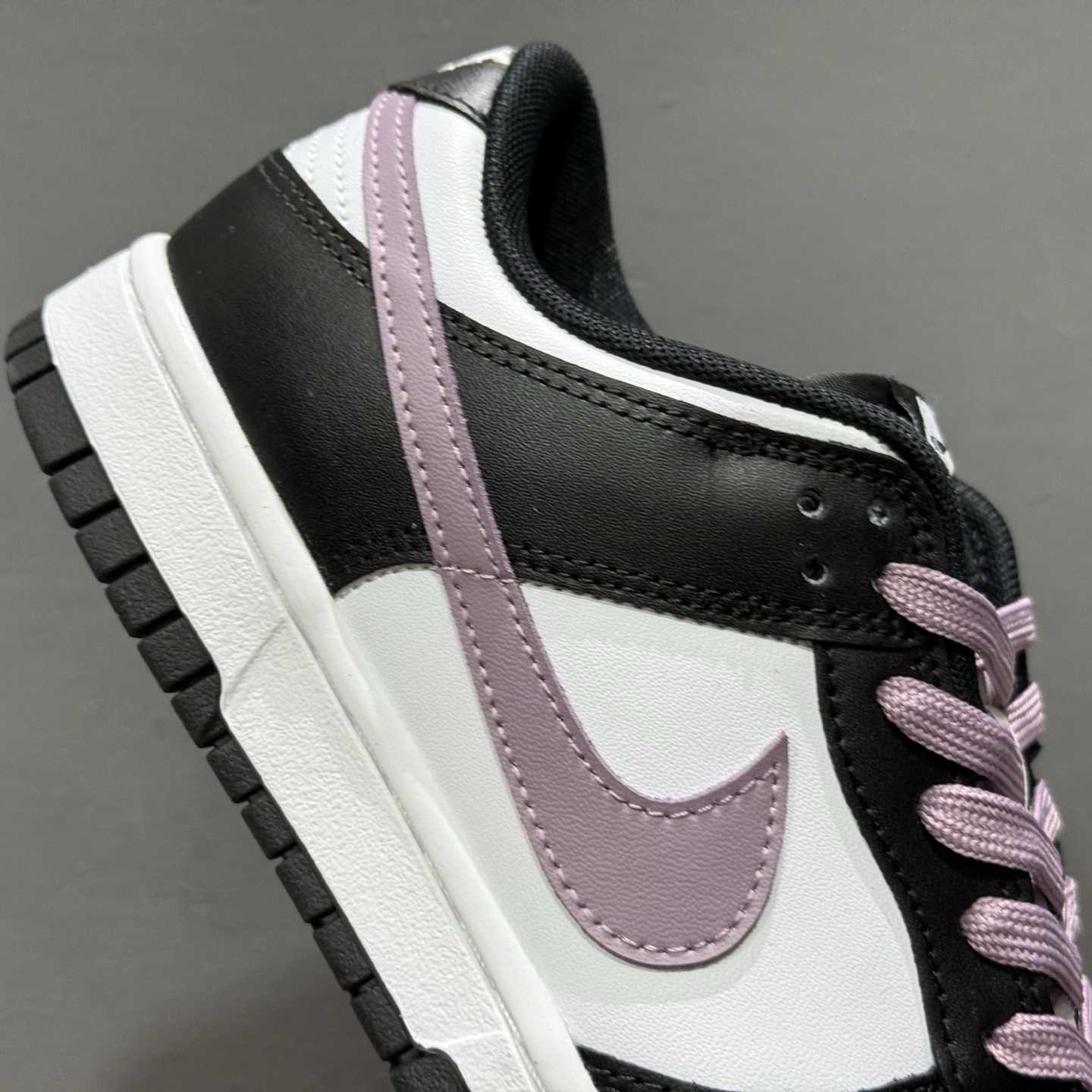 Nike SB Dunk Low Black/White with Purple Swoosh Casual Skate Shoes DD1391-100 - FashionPlug