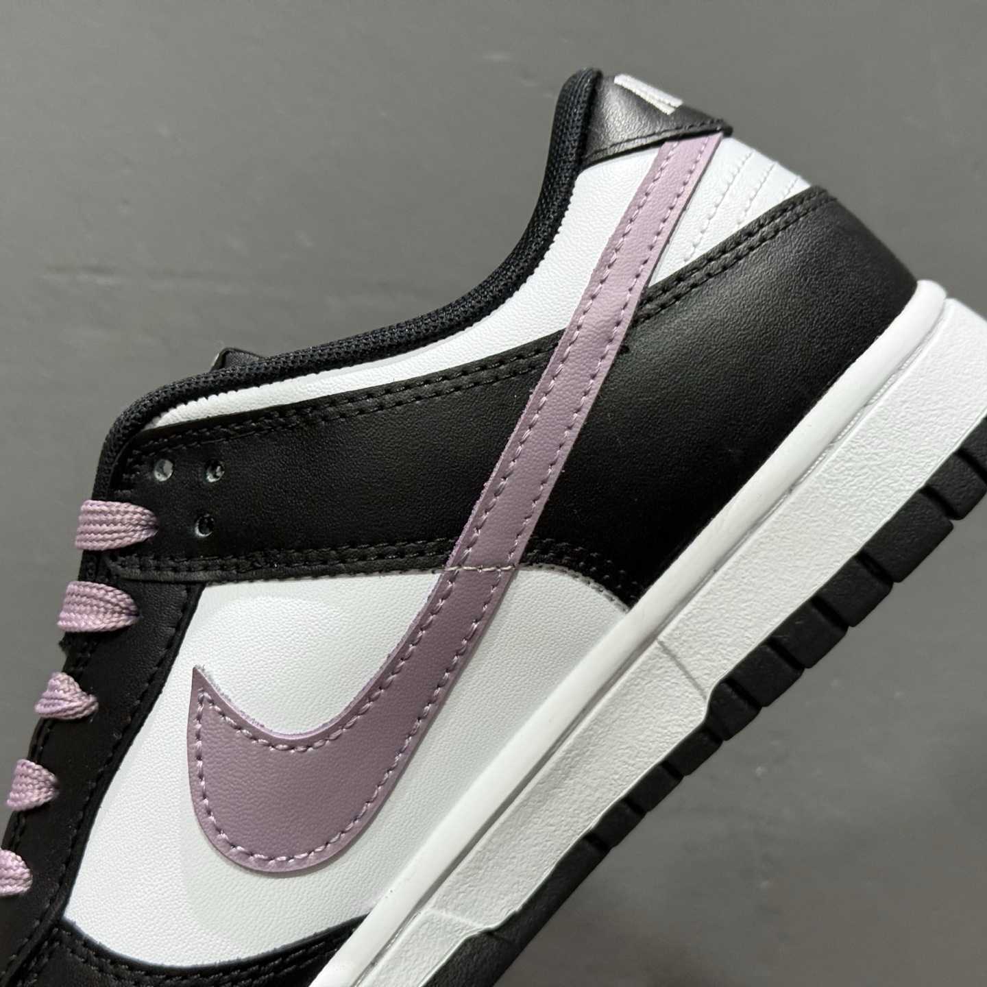 Nike SB Dunk Low Black/White with Purple Swoosh Casual Skate Shoes DD1391-100 - FashionPlug