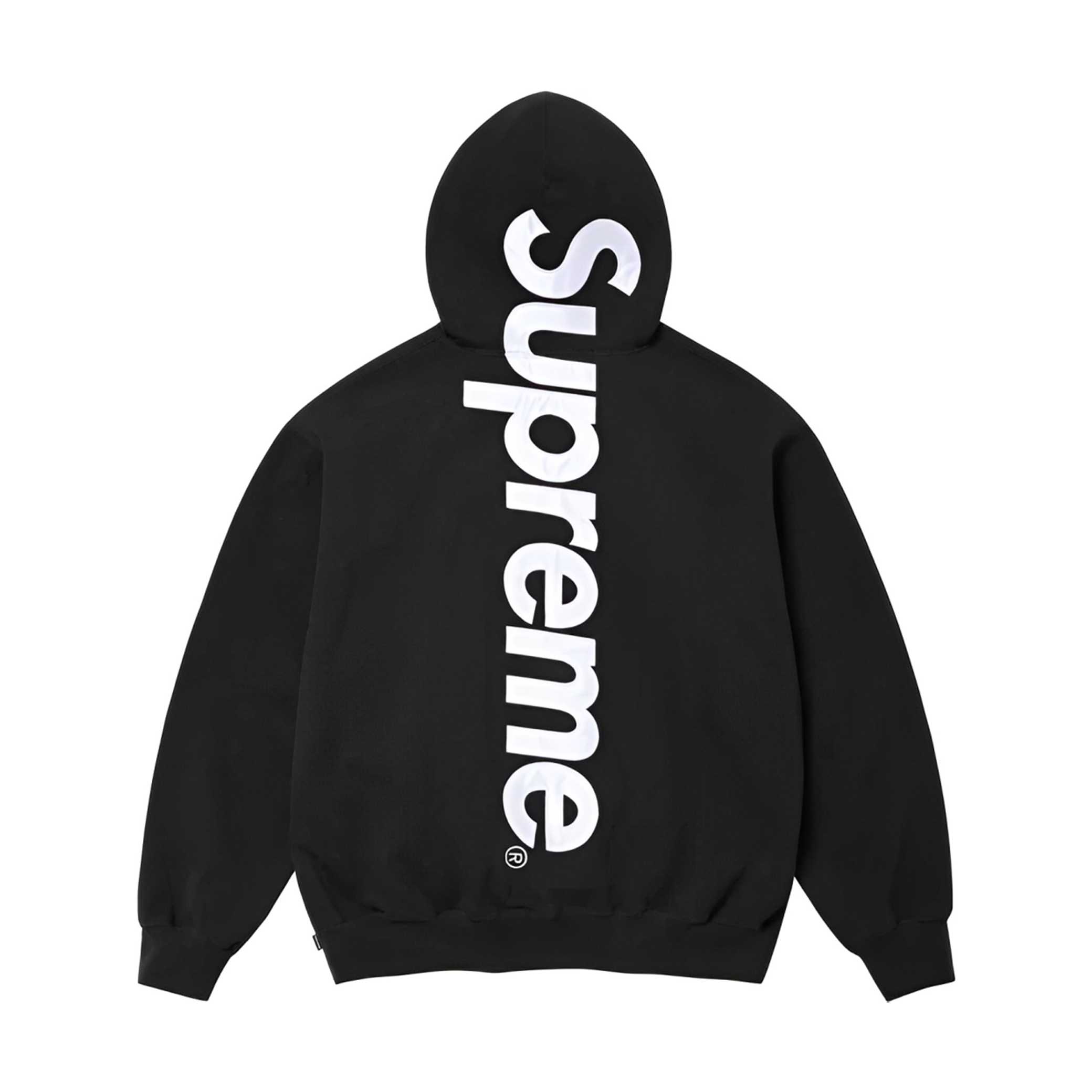 Supreme Satin Appliqué Hooded Sweatshirt - FashionPlug
