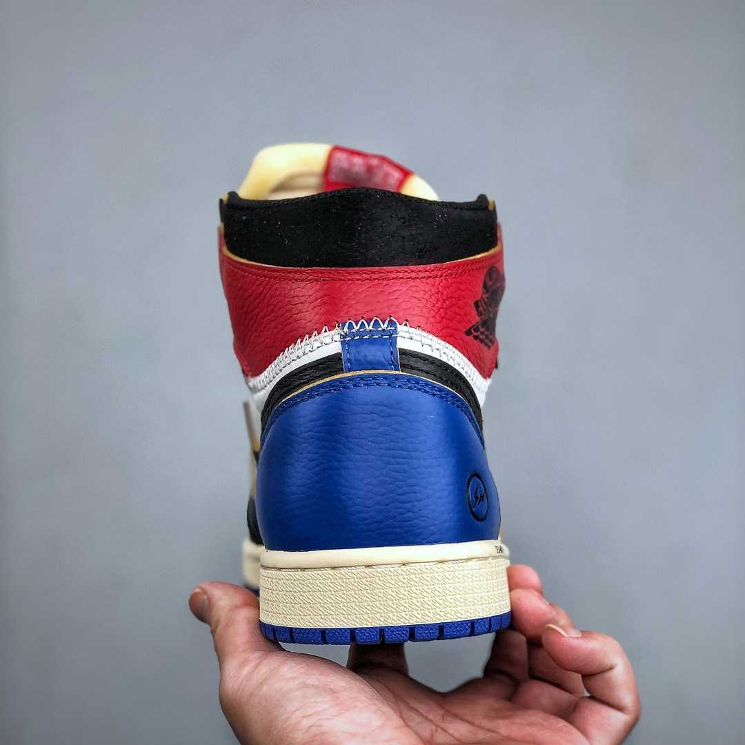 Union LA x Fragment Design x Air Jordan 1 High OG “Black White Blue” IO7847-002 - FashionPlug
