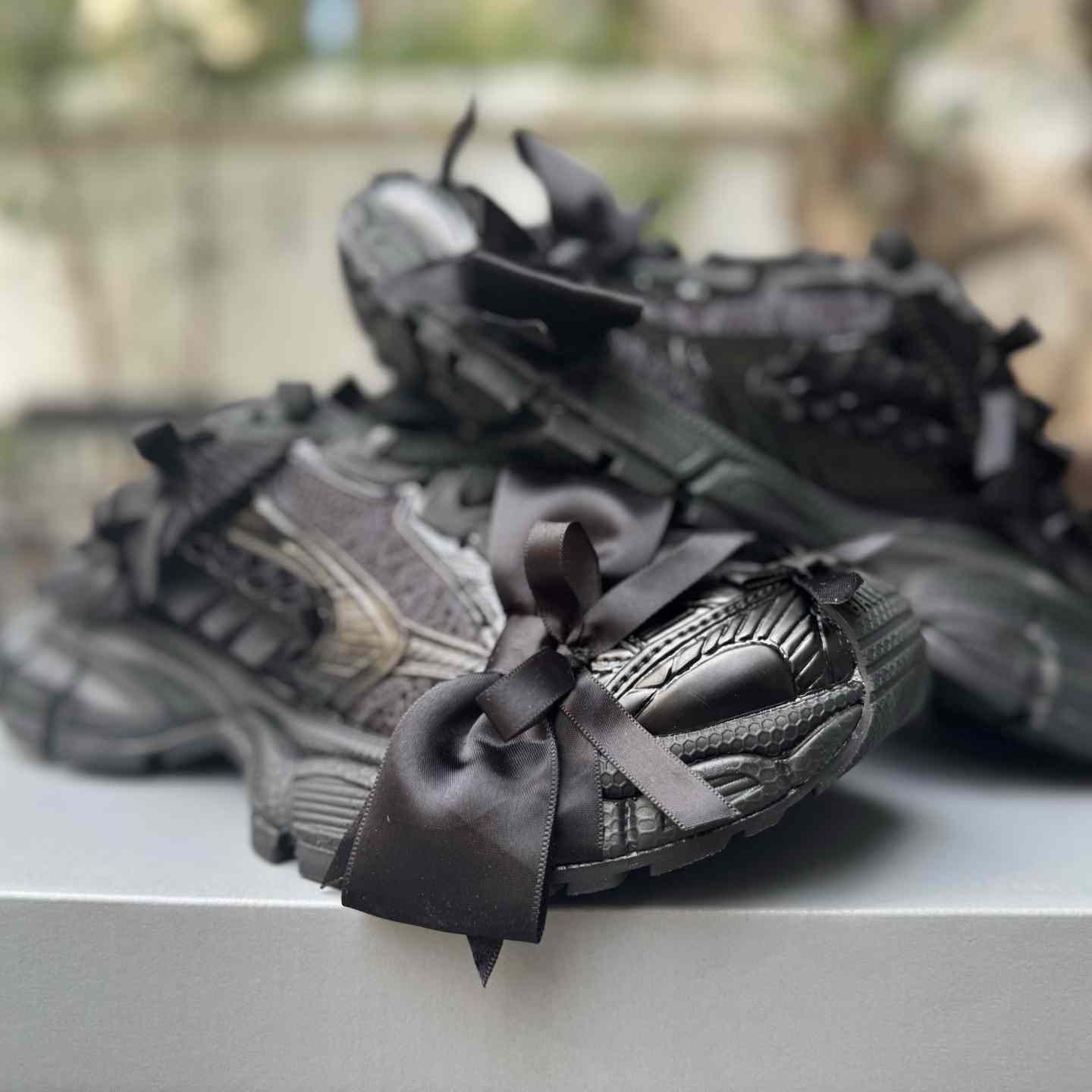 Balenciaga 3XL Mule “Black” Distressed Closed-Toe Half Slip-On Sneaker  - FashionPlug