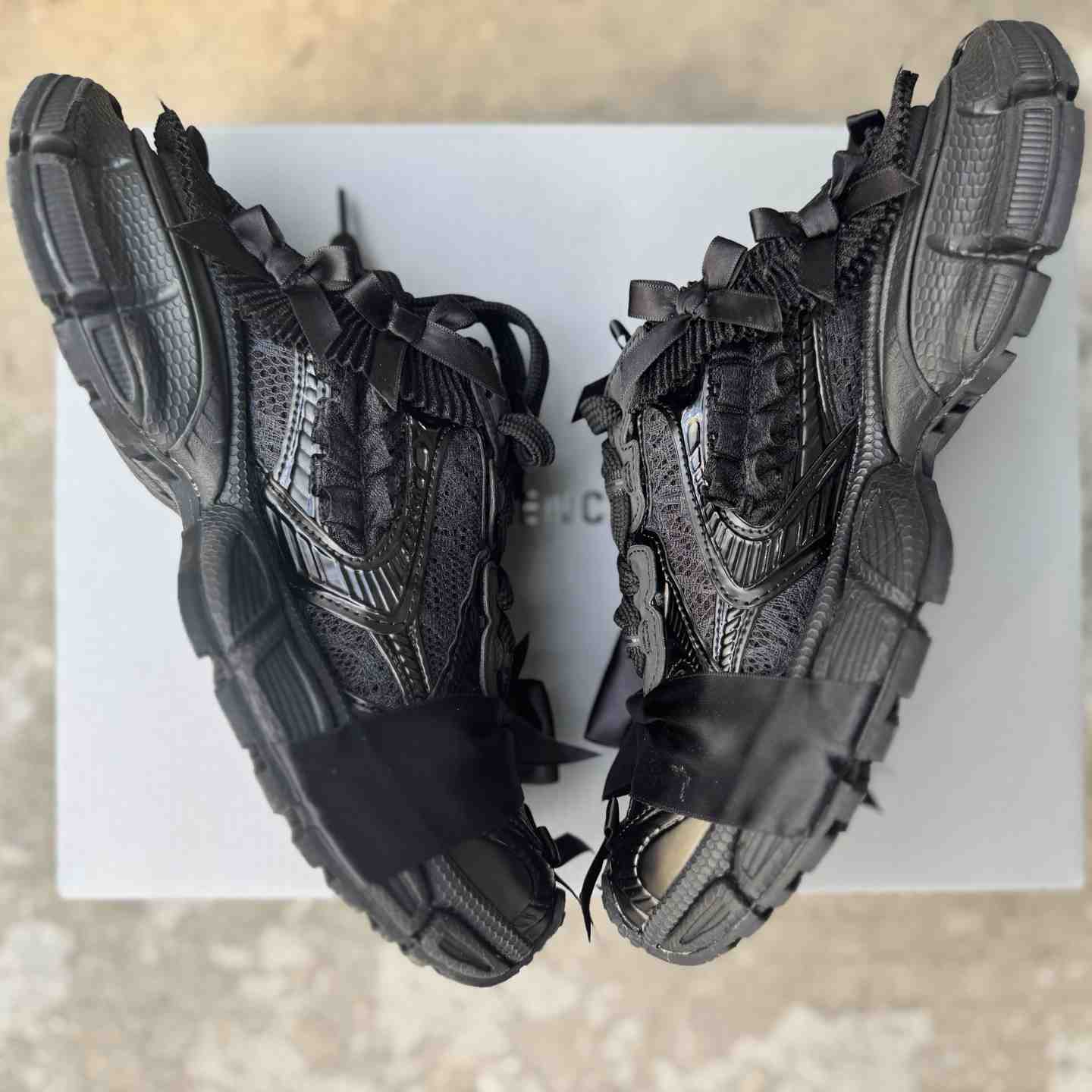 Balenciaga 3XL Mule “Black” Distressed Closed-Toe Half Slip-On Sneaker  - FashionPlug