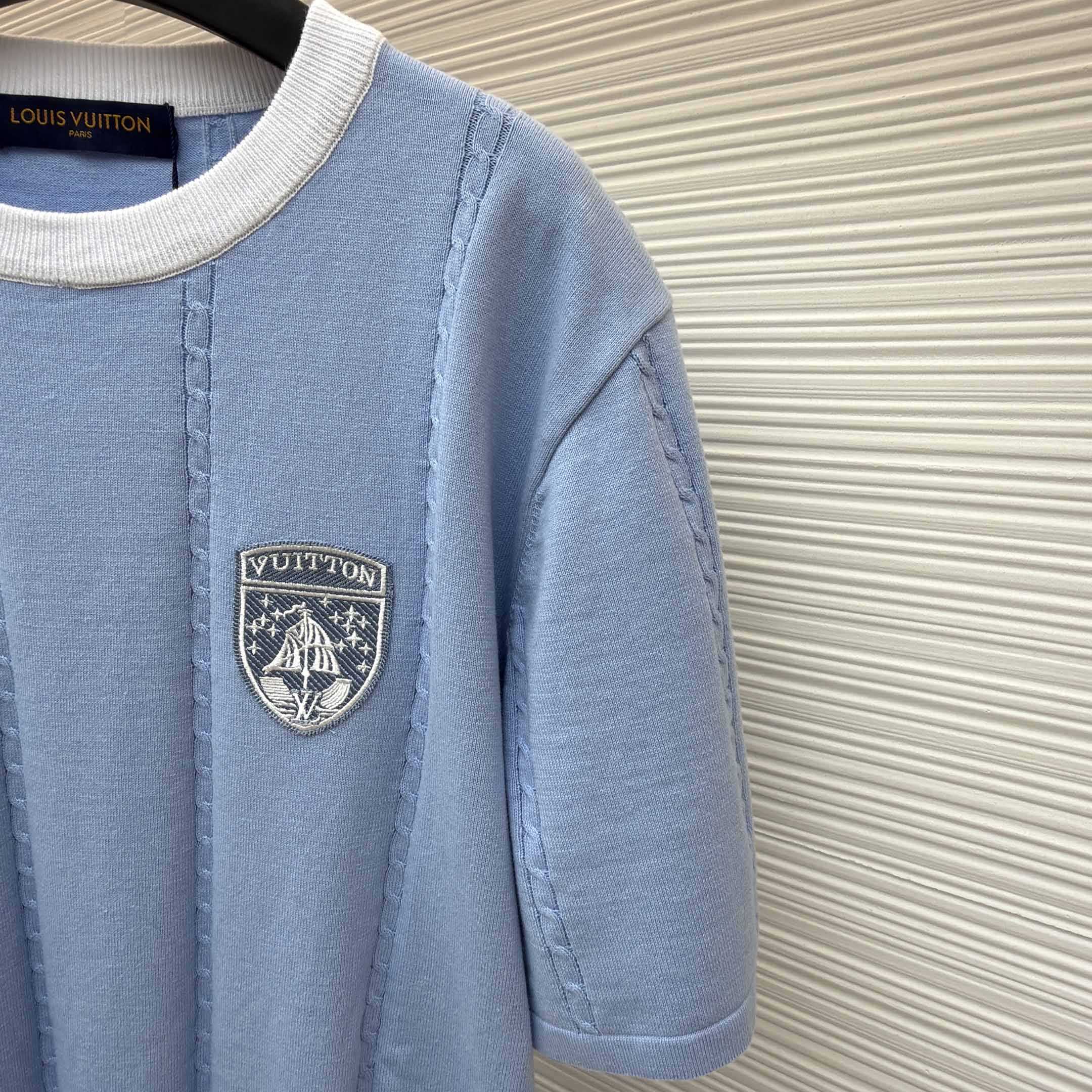 Louis Vuitton Silk-Cotton Short-Sleeved Crewneck   1AIJYL - FashionPlug