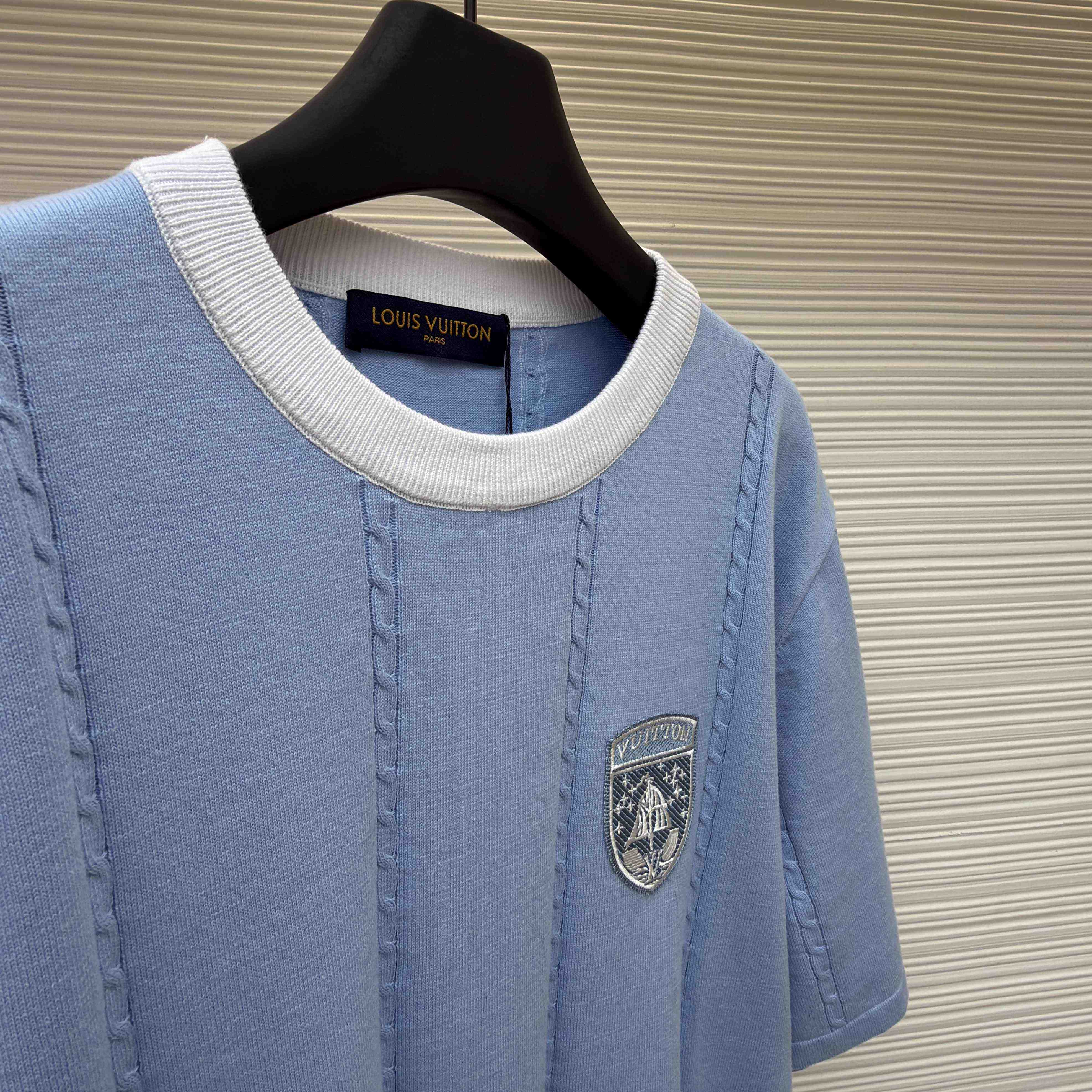 Louis Vuitton Silk-Cotton Short-Sleeved Crewneck   1AIJYL - FashionPlug