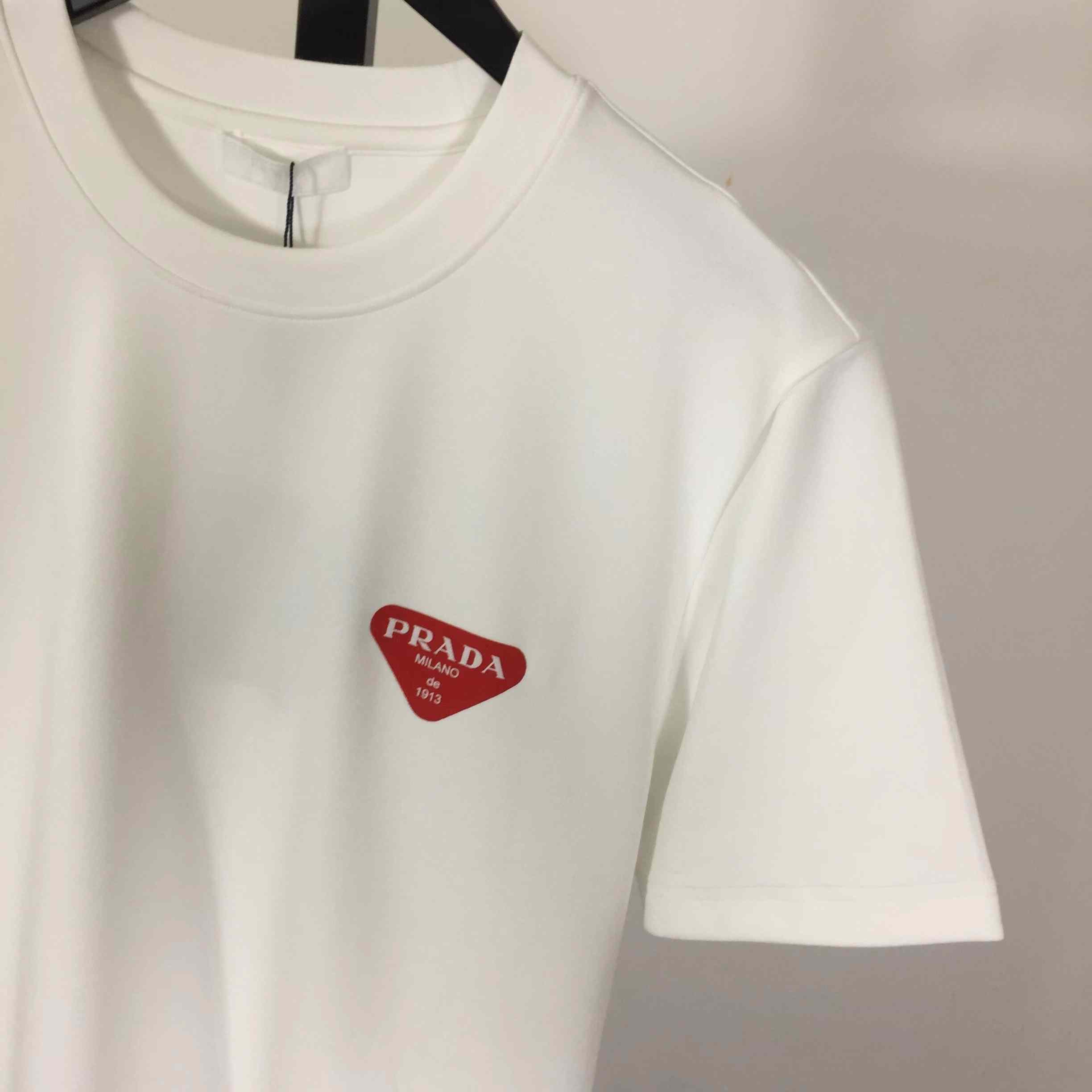 Prada Logo Cotton Tee - FashionPlug