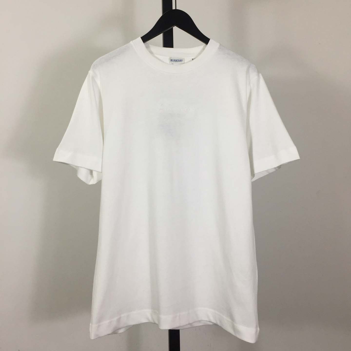 Burberry Check Cursive Logo Cotton T-shirt - FashionPlug