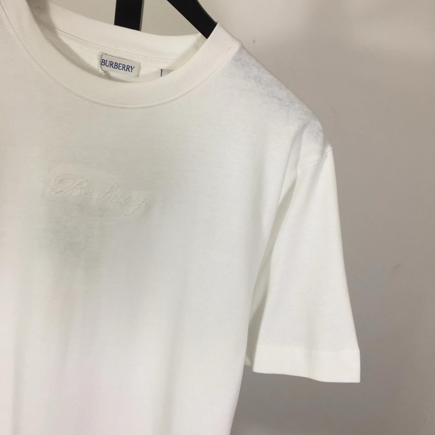 Burberry Check Cursive Logo Cotton T-shirt - FashionPlug