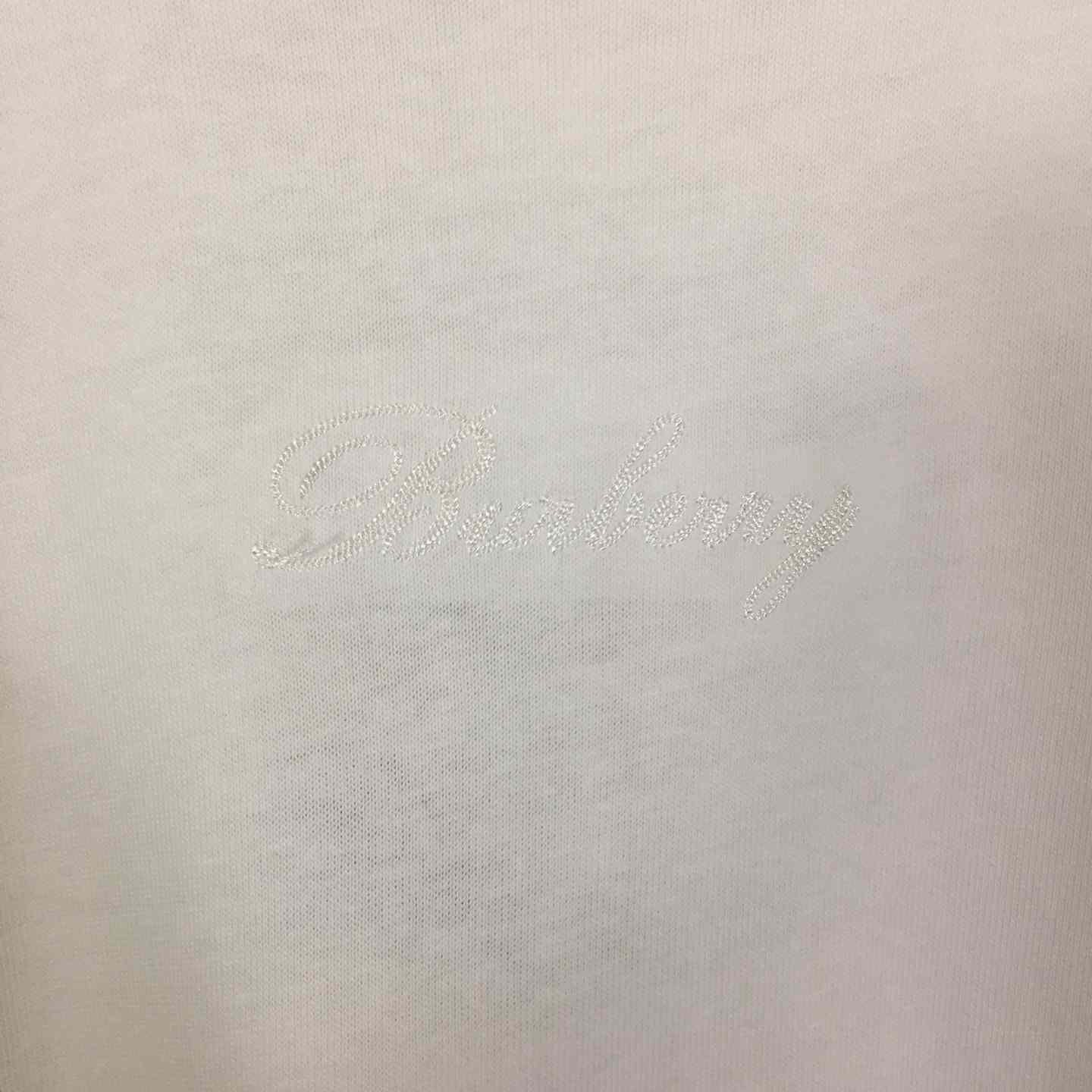 Burberry Check Cursive Logo Cotton T-shirt - FashionPlug