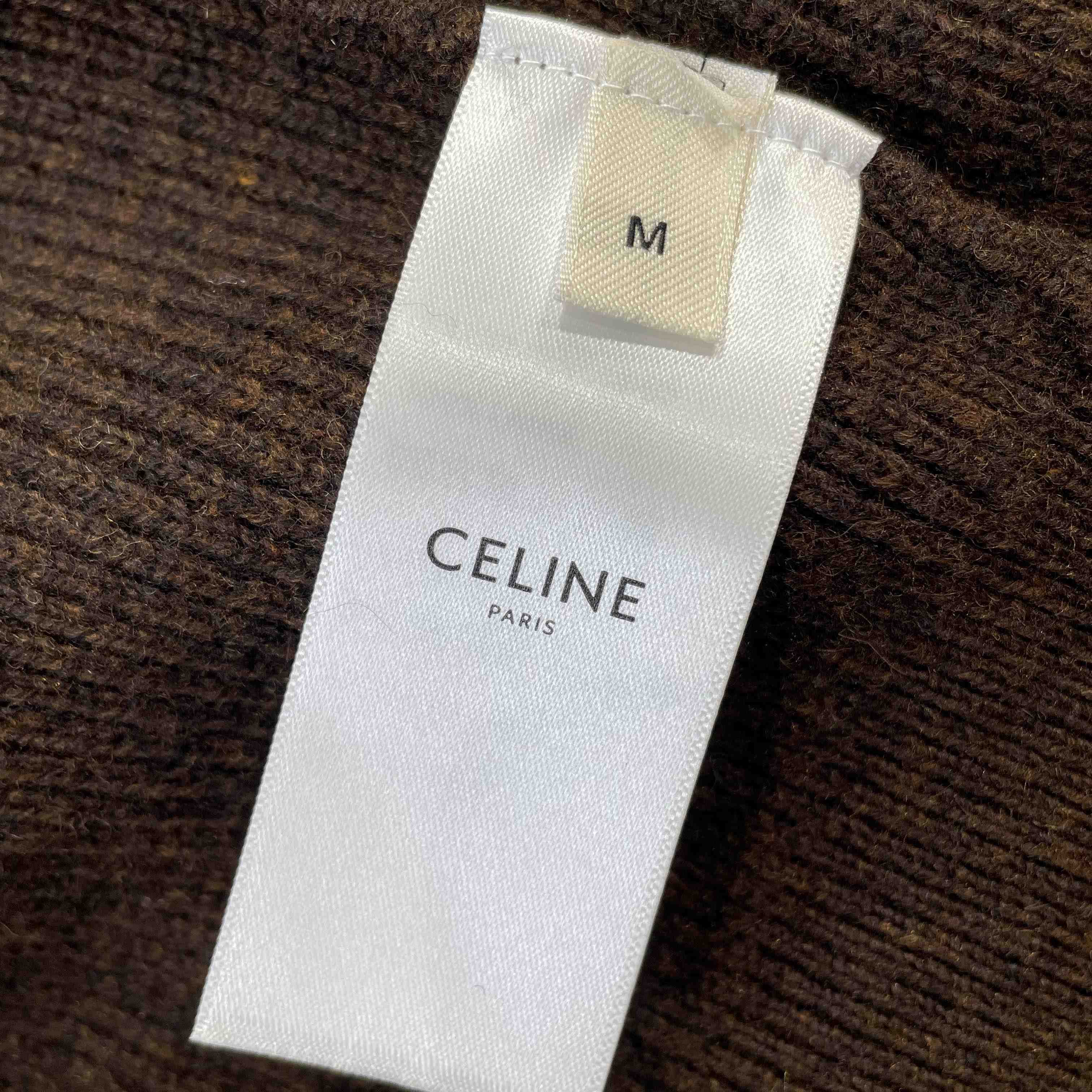 Celine Triomphe Trucker Sweater In Ribbed Wool - FashionPlug