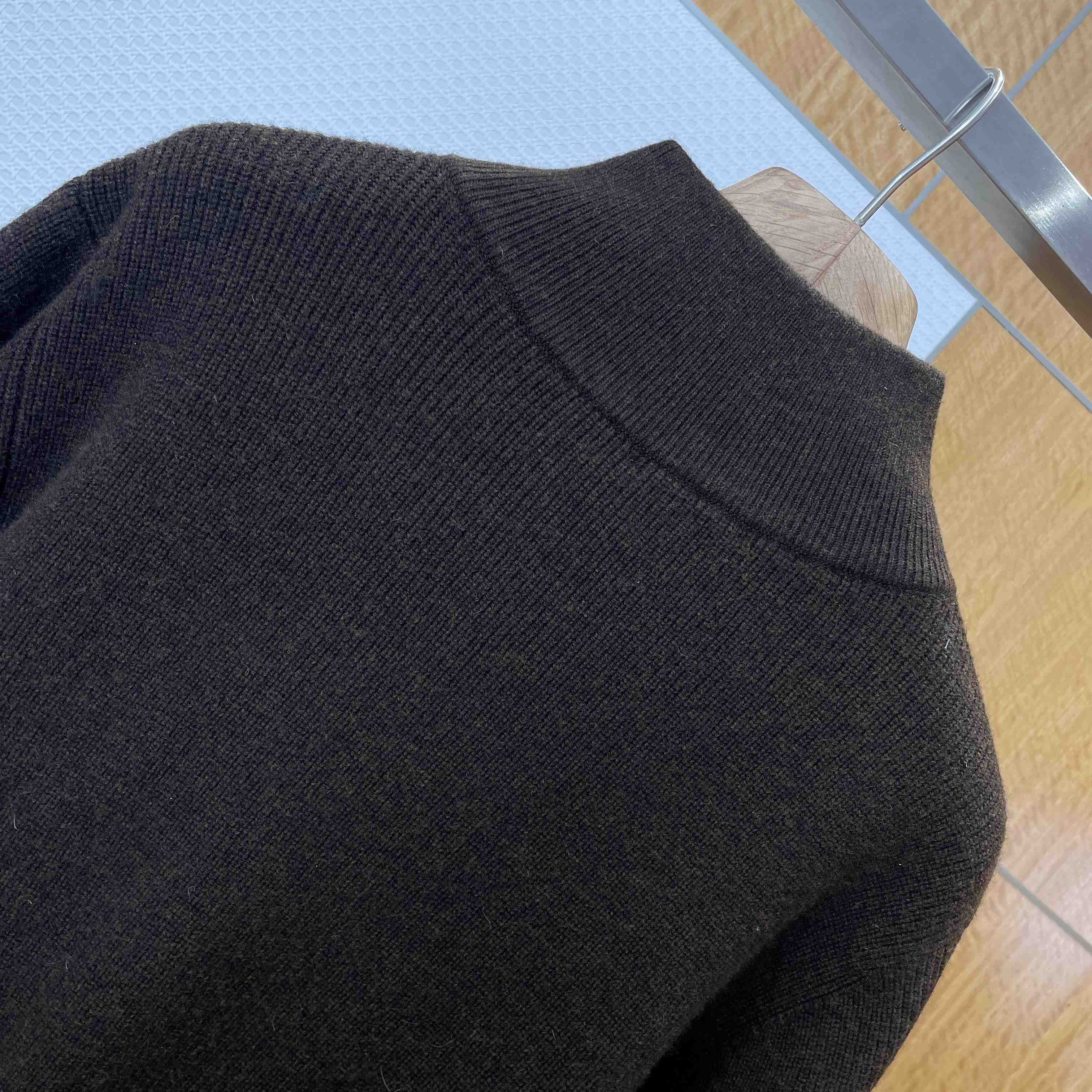 Celine Triomphe Trucker Sweater In Ribbed Wool - FashionPlug
