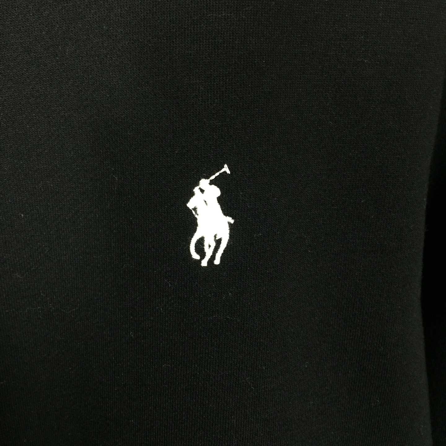 Ralph Lauren Black Cotton-blend Crewneck - FashionPlug