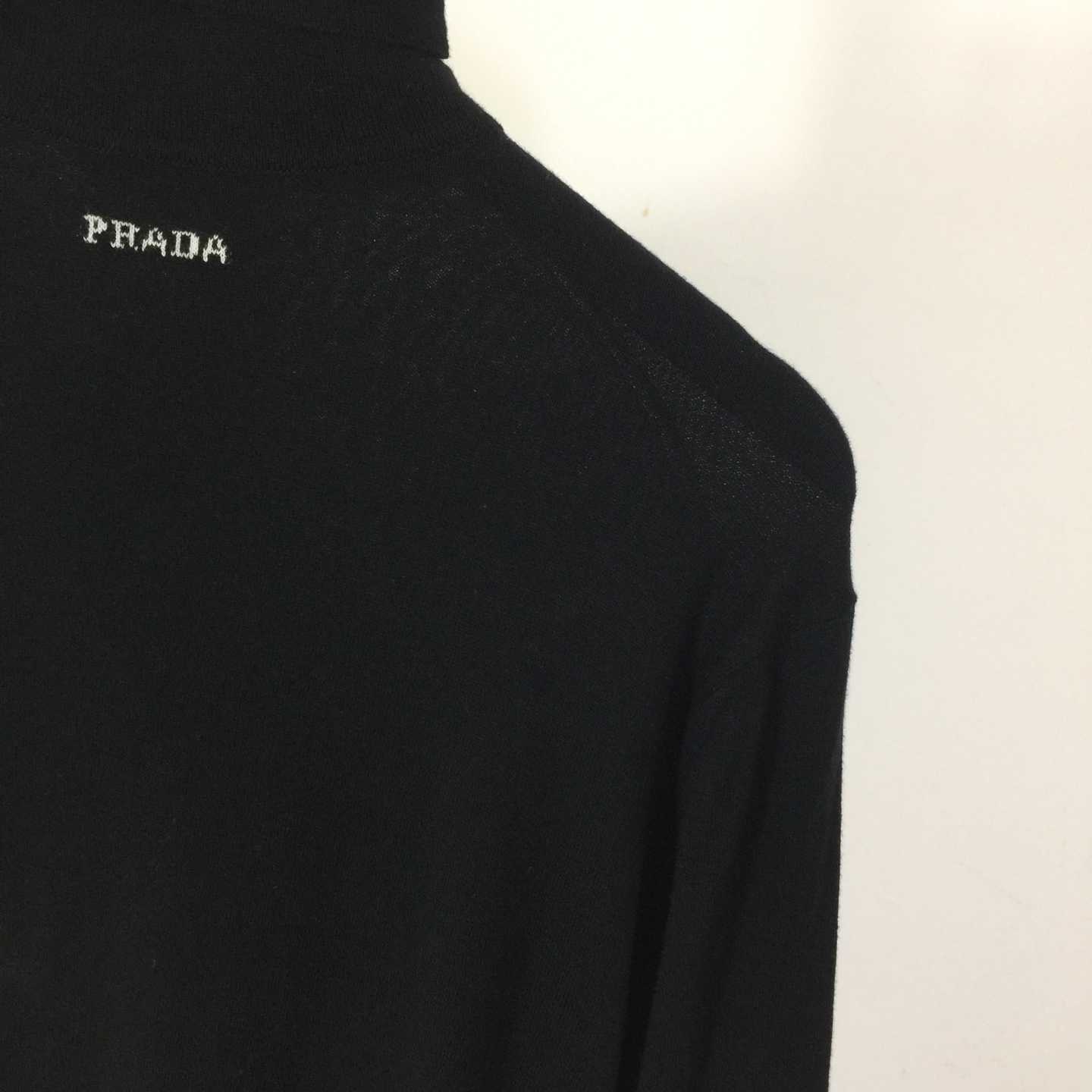 Prada Black Wool Turtleneck - FashionPlug