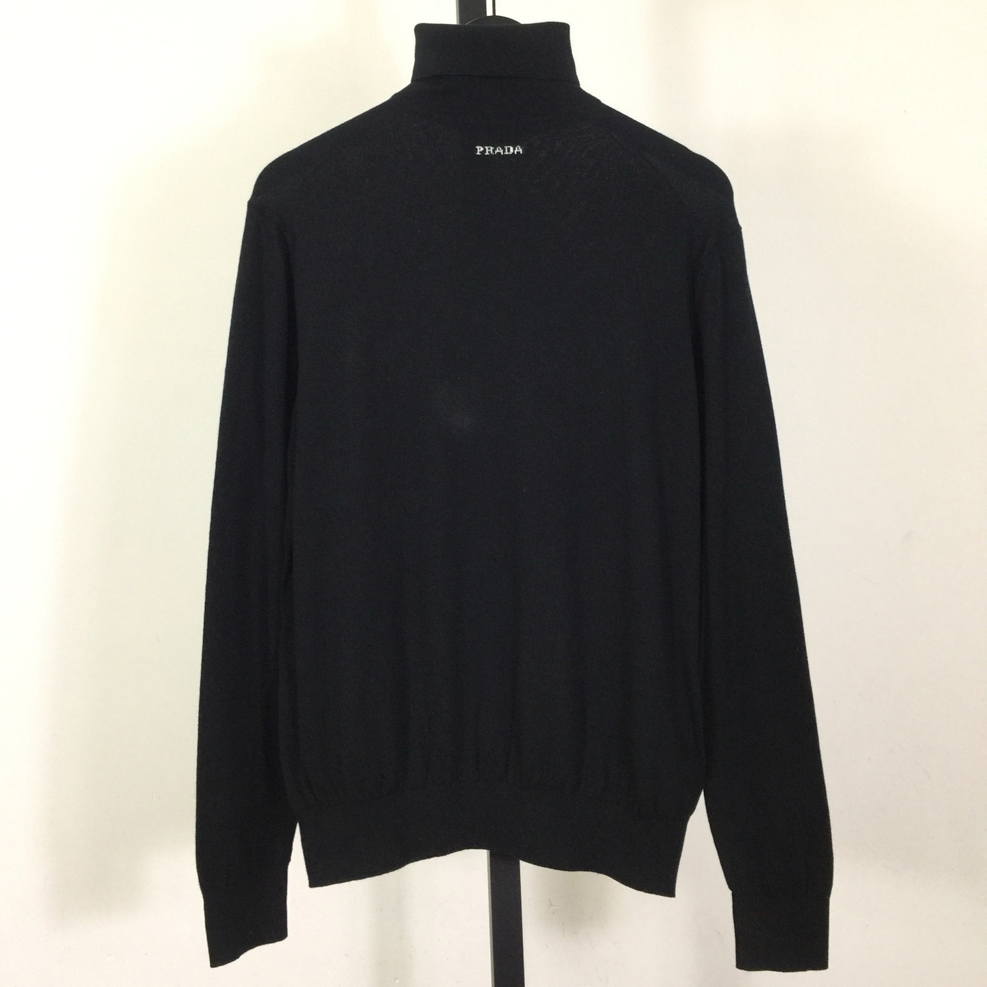 Prada Black Wool Turtleneck - FashionPlug