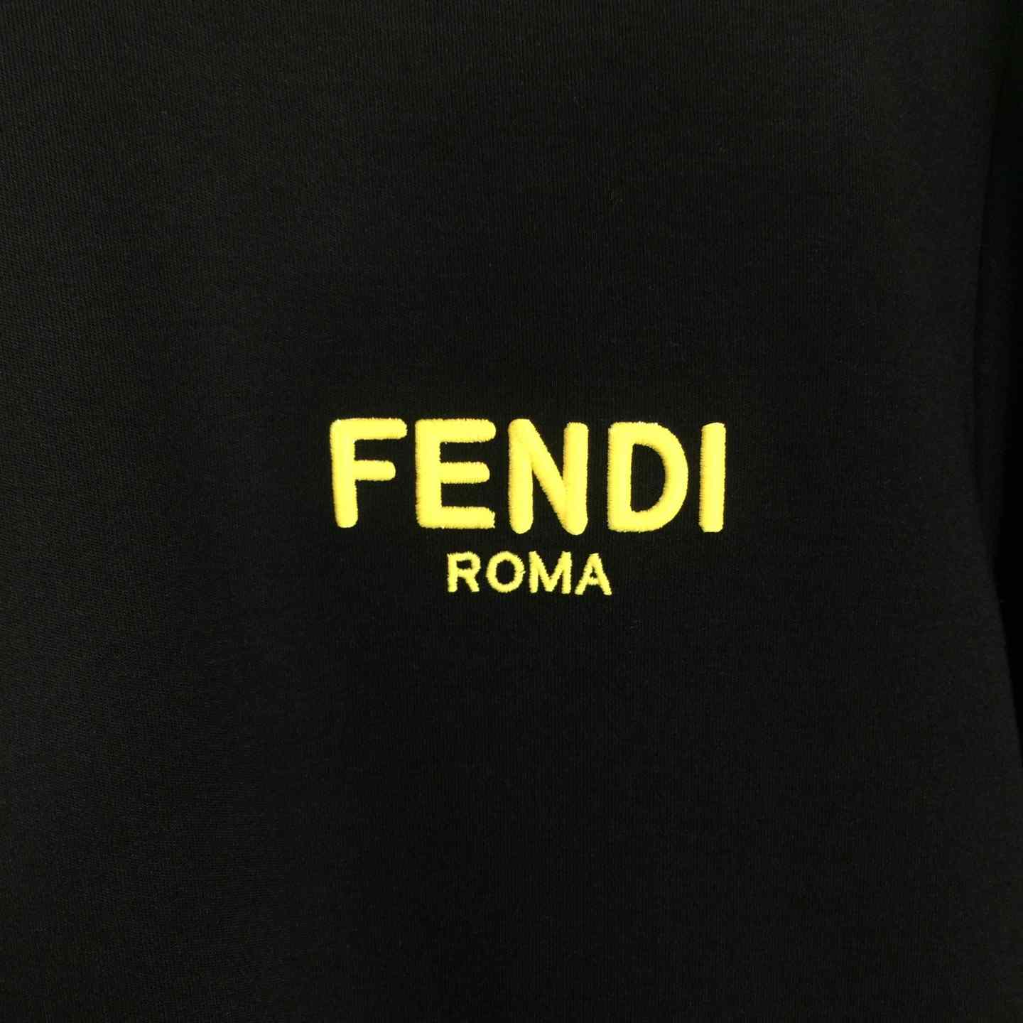 Fendi Cotton Jersey T-shirt  - FashionPlug