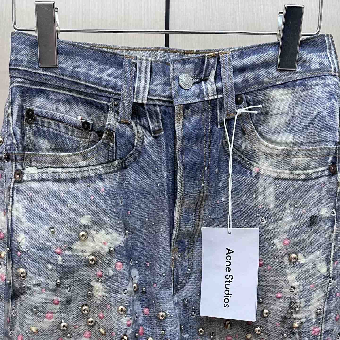 Acne Studios Loose Fit Denim Trousers - FashionPlug