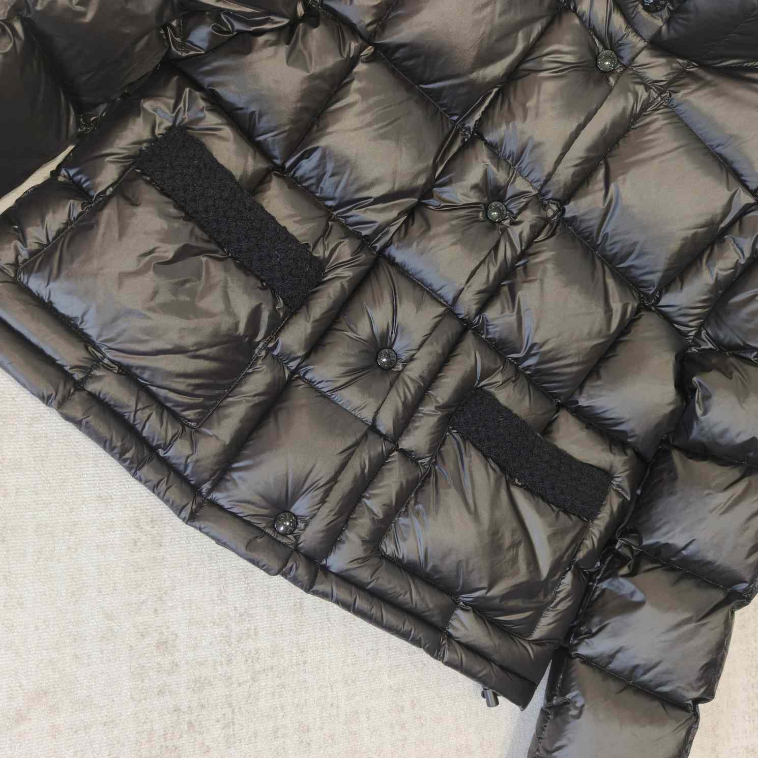 Moncler Jarcieu Braided Trim Short Down Jacket  - FashionPlug