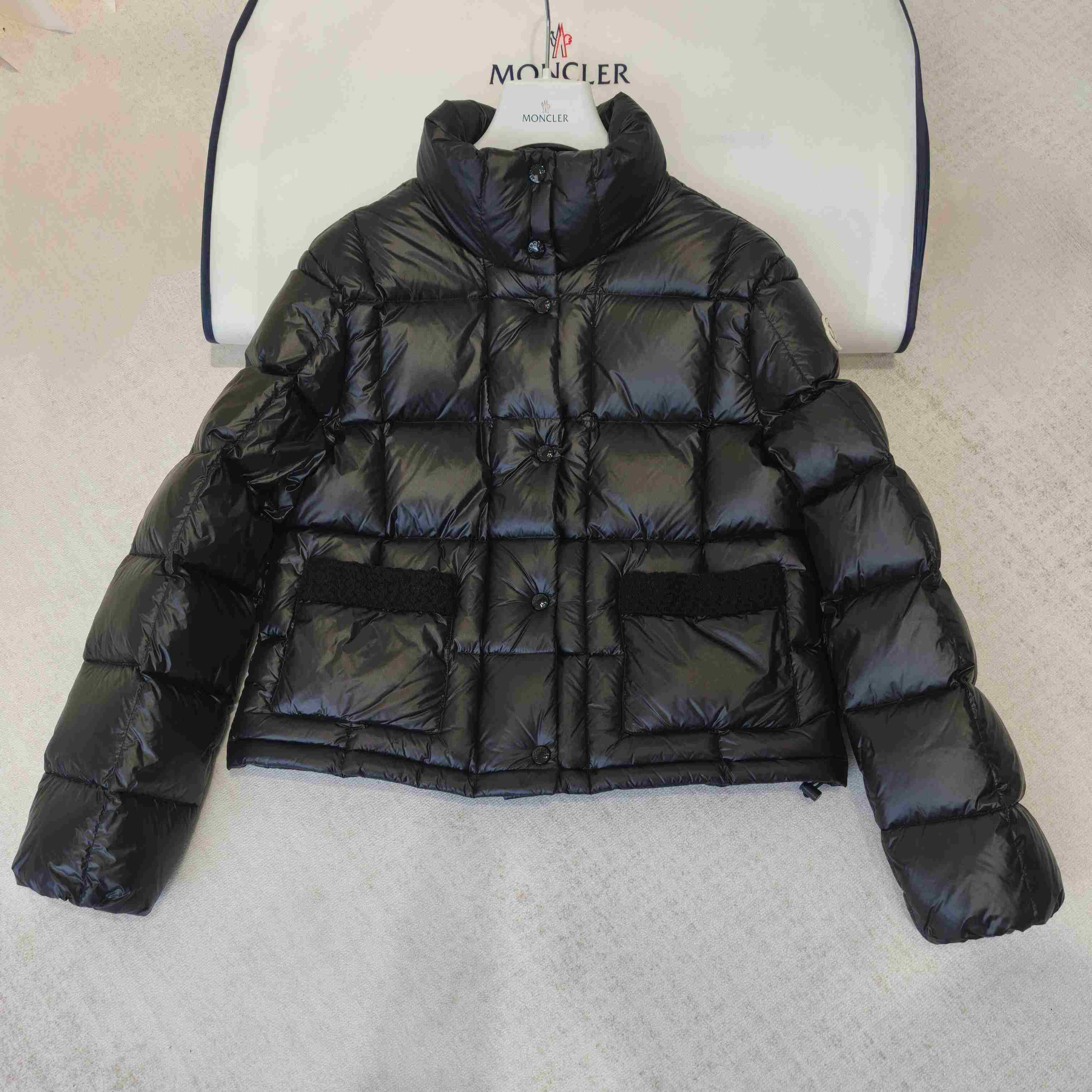 Moncler Jarcieu Braided Trim Short Down Jacket  - FashionPlug