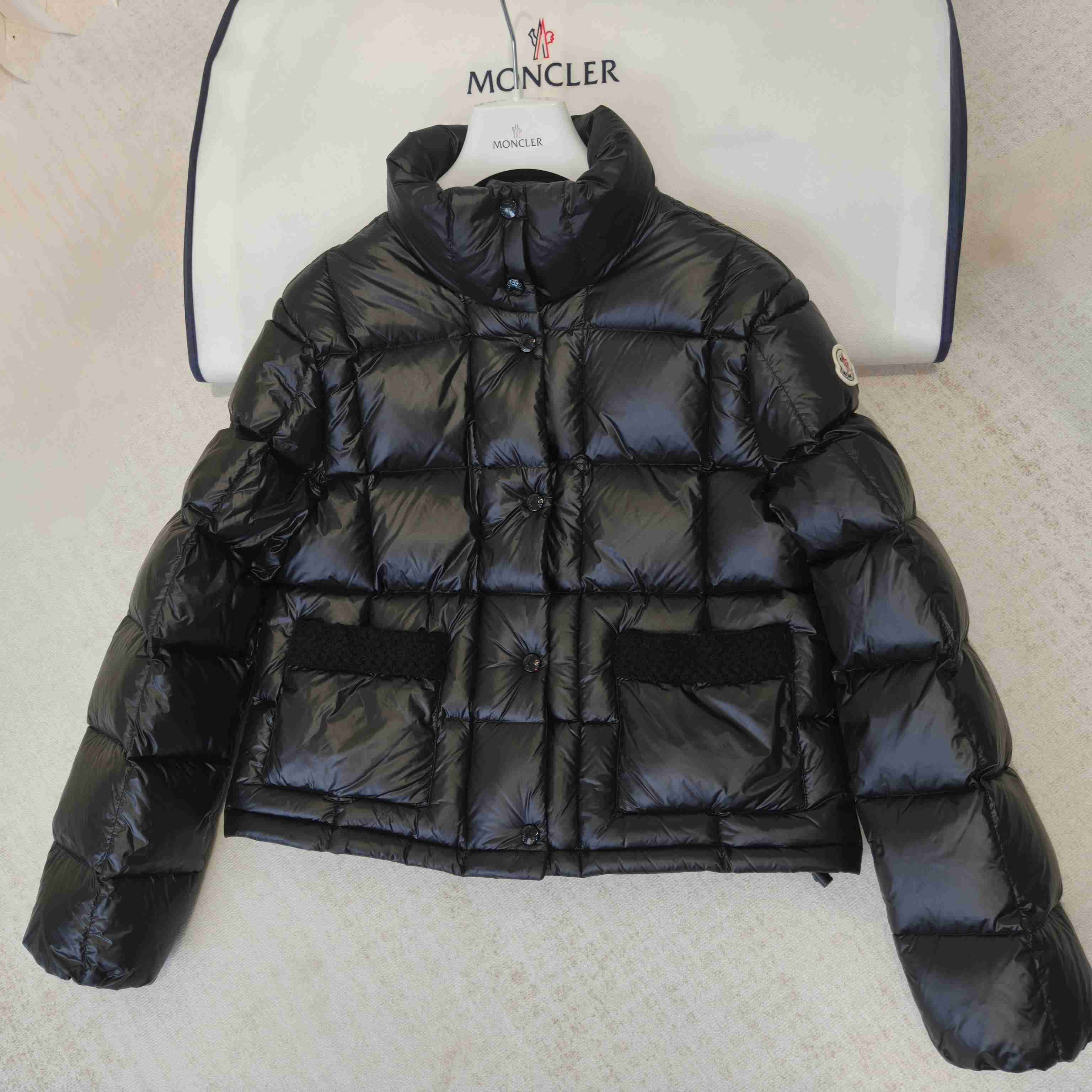 Moncler Jarcieu Braided Trim Short Down Jacket  - FashionPlug
