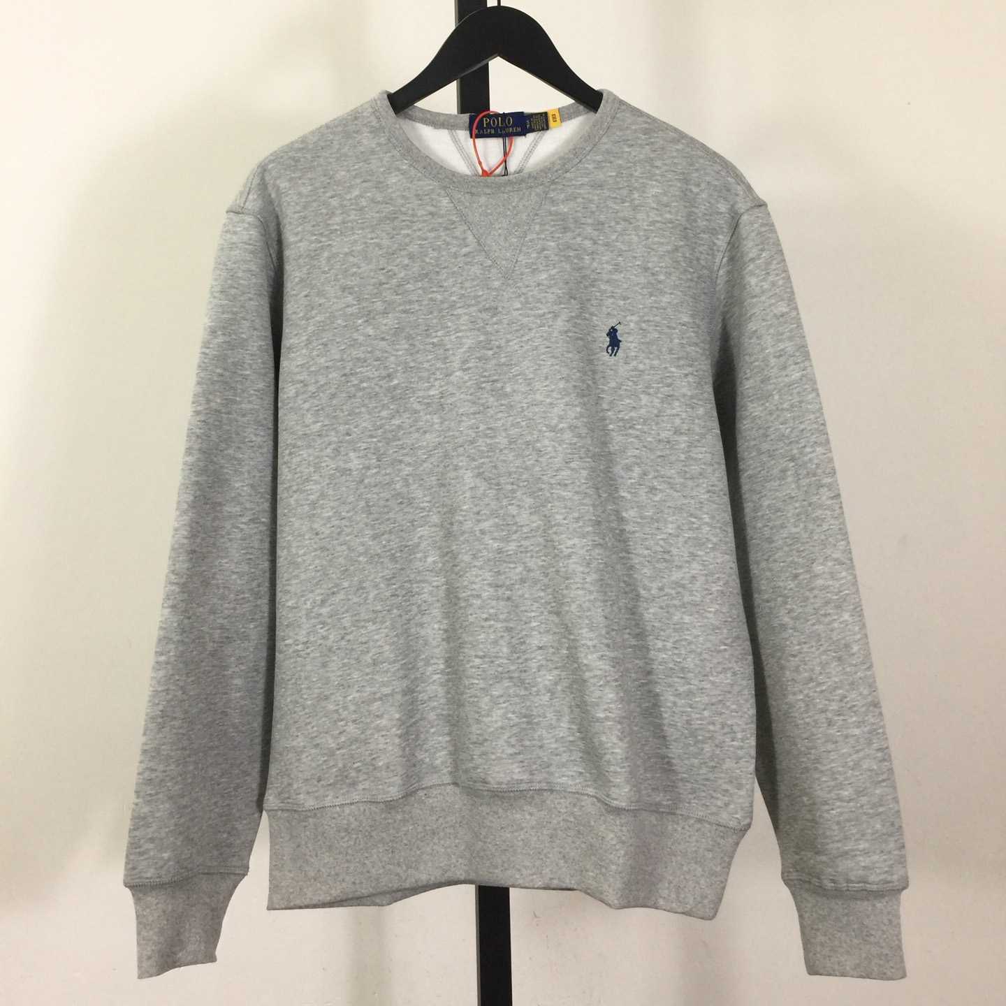 Ralph Lauren Grey Cotton-blend Crewneck - FashionPlug