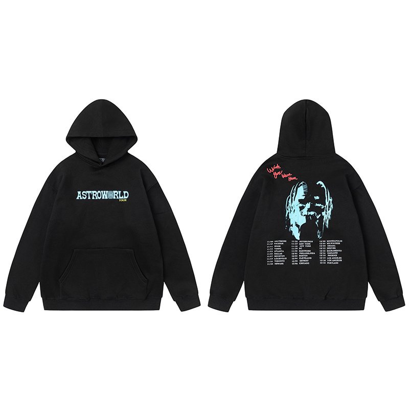 Travis Scott Astroworld Tour Launch Hoodie In Black - FashionPlug