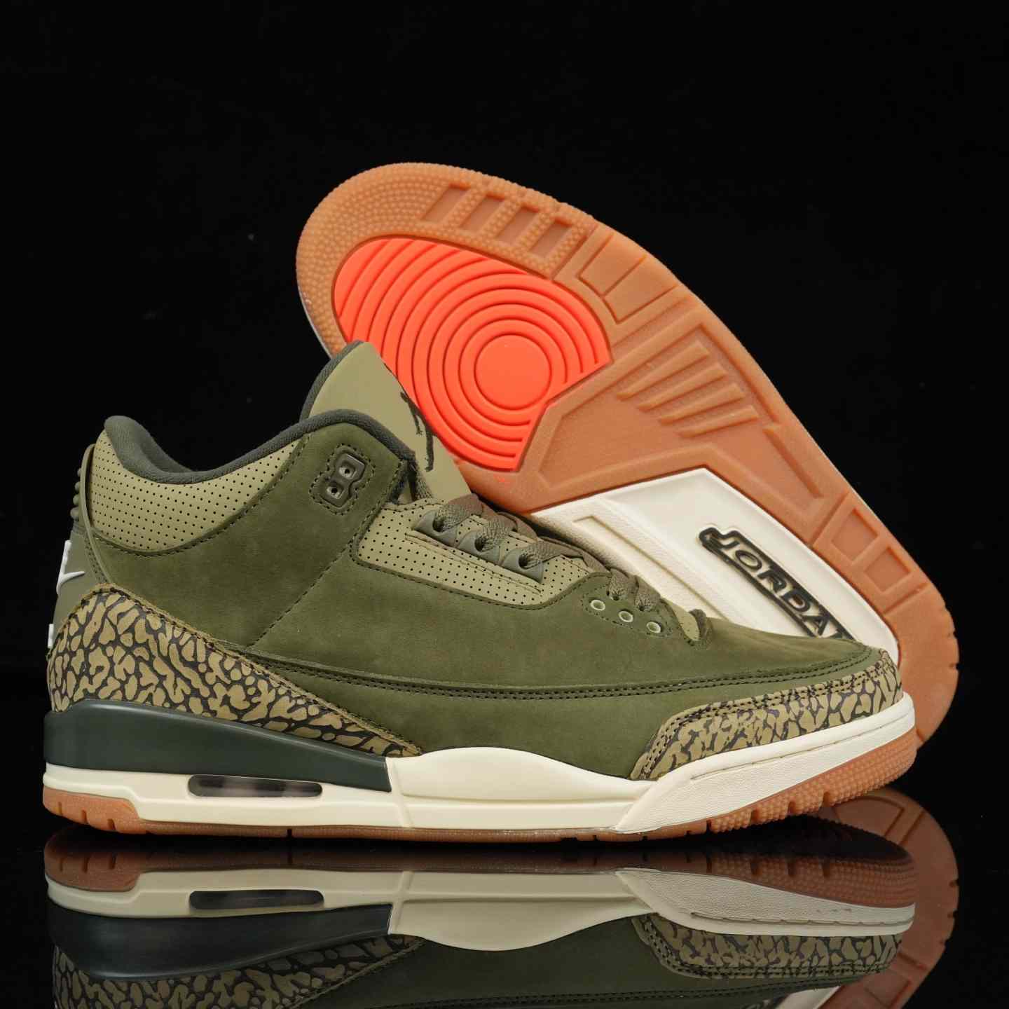 Air Jordan 3 “Medium Olive” Retro Lifestyle Sneakers DN3707-202 - FashionPlug