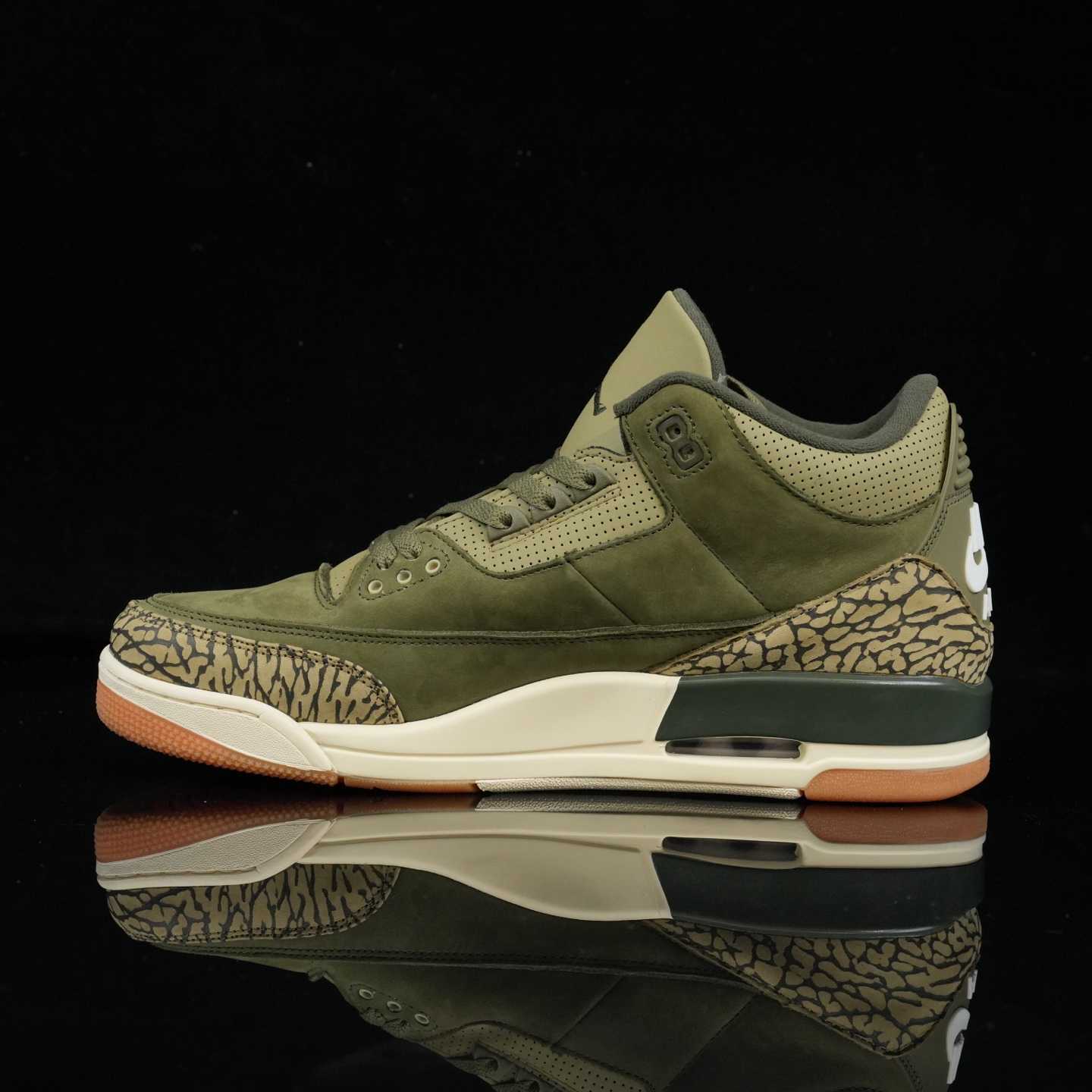 Air Jordan 3 “Medium Olive” Retro Lifestyle Sneakers DN3707-202 - FashionPlug