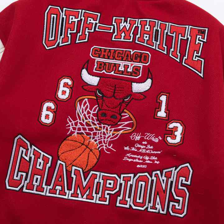 Off-White™ c/o Chicago Bulls Red Varsity - FashionPlug