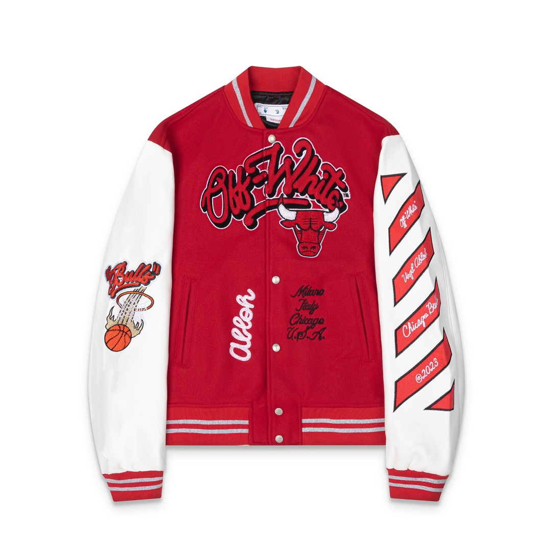 Off-White™ c/o Chicago Bulls Red Varsity - FashionPlug