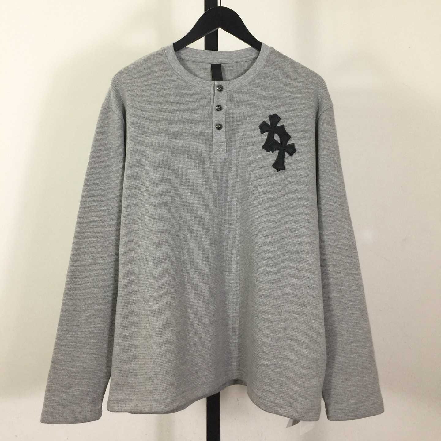 Chrome Hearts Waffle Henley Collar Long Sleeves - FashionPlug