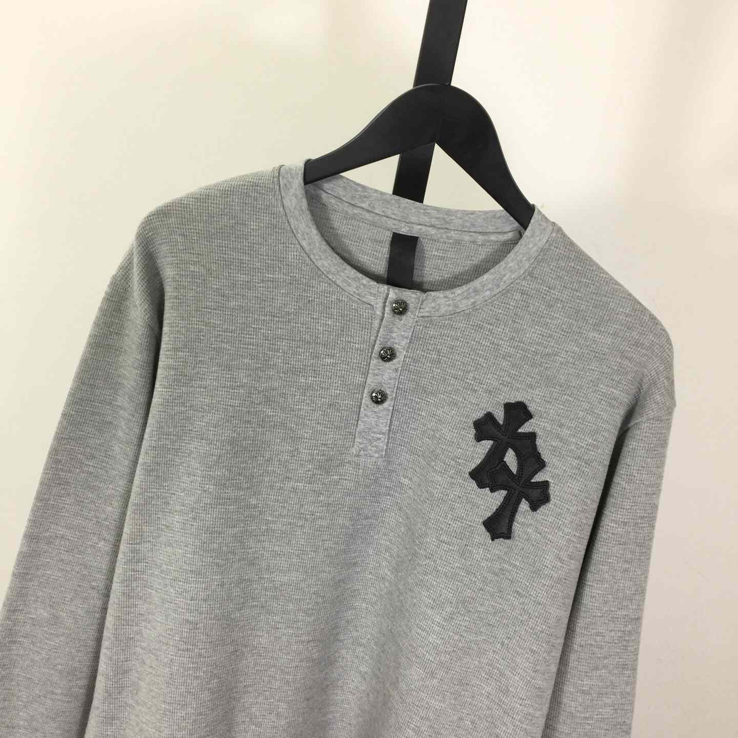 Chrome Hearts Waffle Henley Collar Long Sleeves - FashionPlug