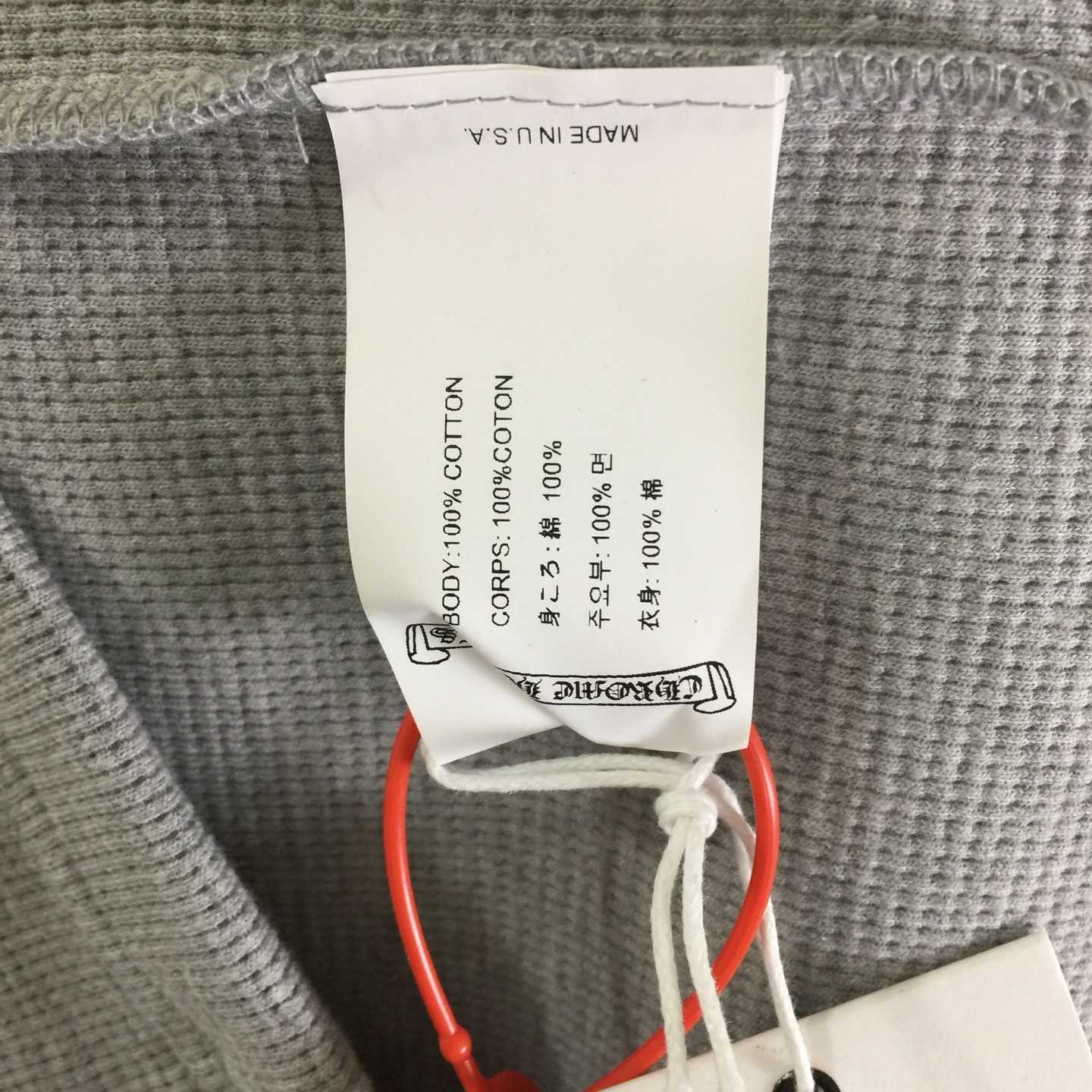 Chrome Hearts Waffle Henley Collar Long Sleeves - FashionPlug