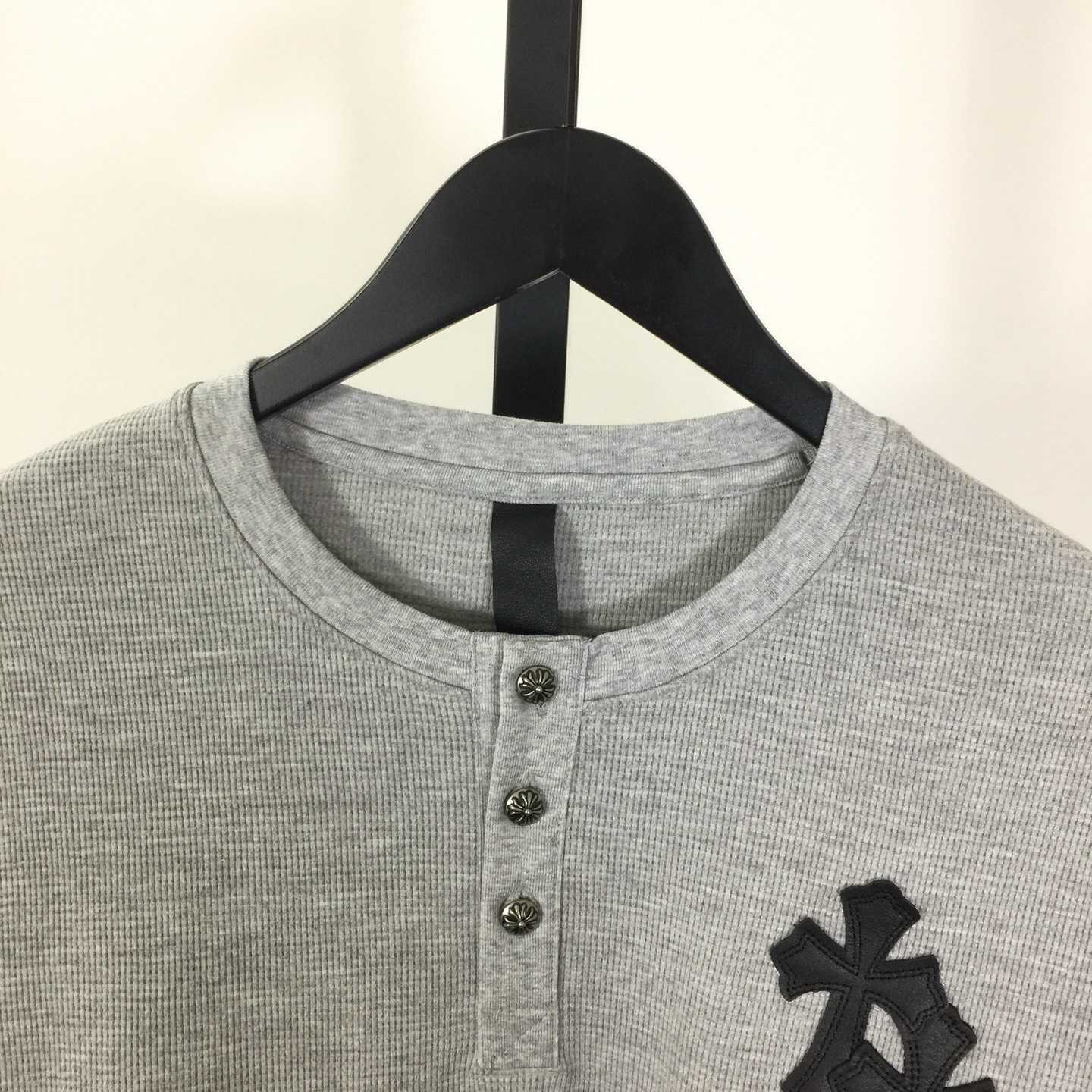 Chrome Hearts Waffle Henley Collar Long Sleeves - FashionPlug