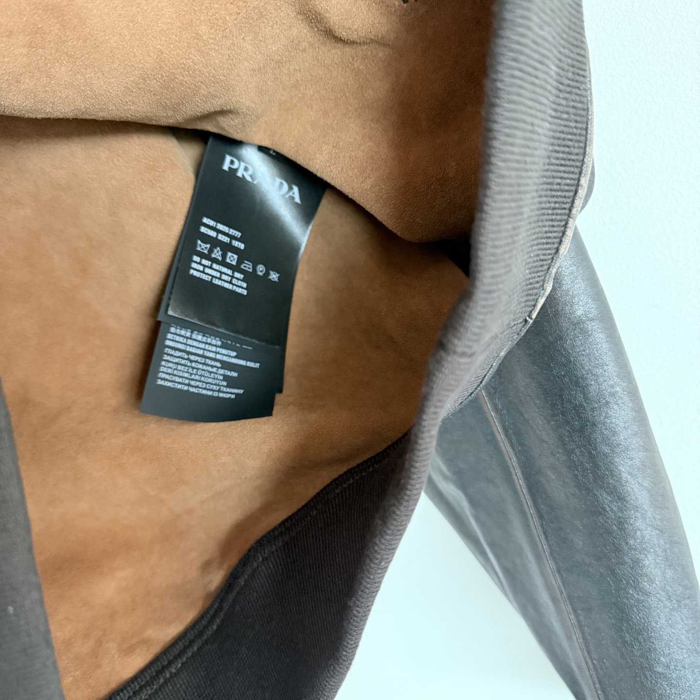 Prada Leather Hoodie - FashionPlug